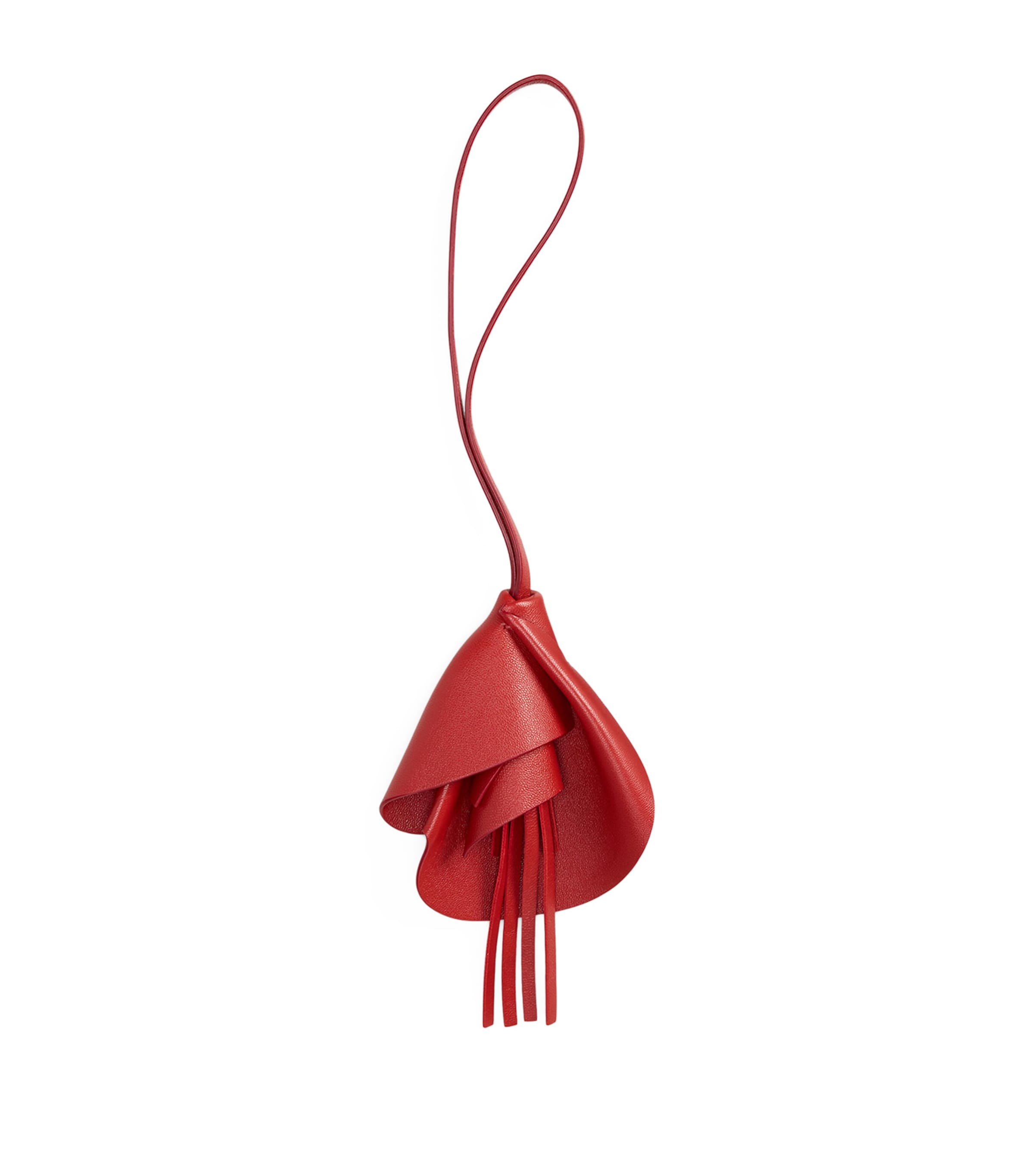 Ralph Lauren Collection Lambskin Floral Bag Charm Red Image 1