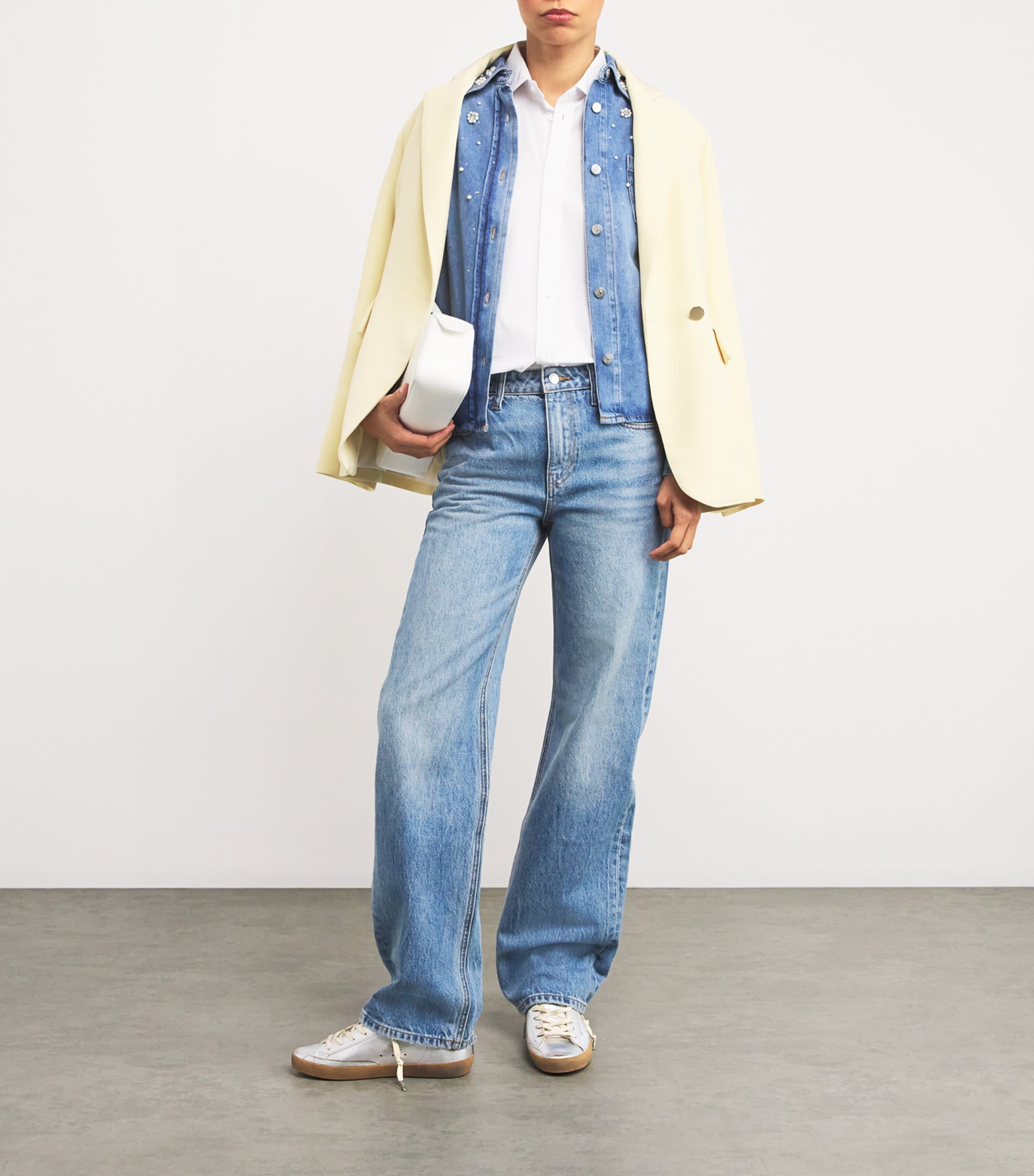 slim fit dress slacks IM GOLD DENIM COATED MIDI DRESS – AKIRA main image 0
