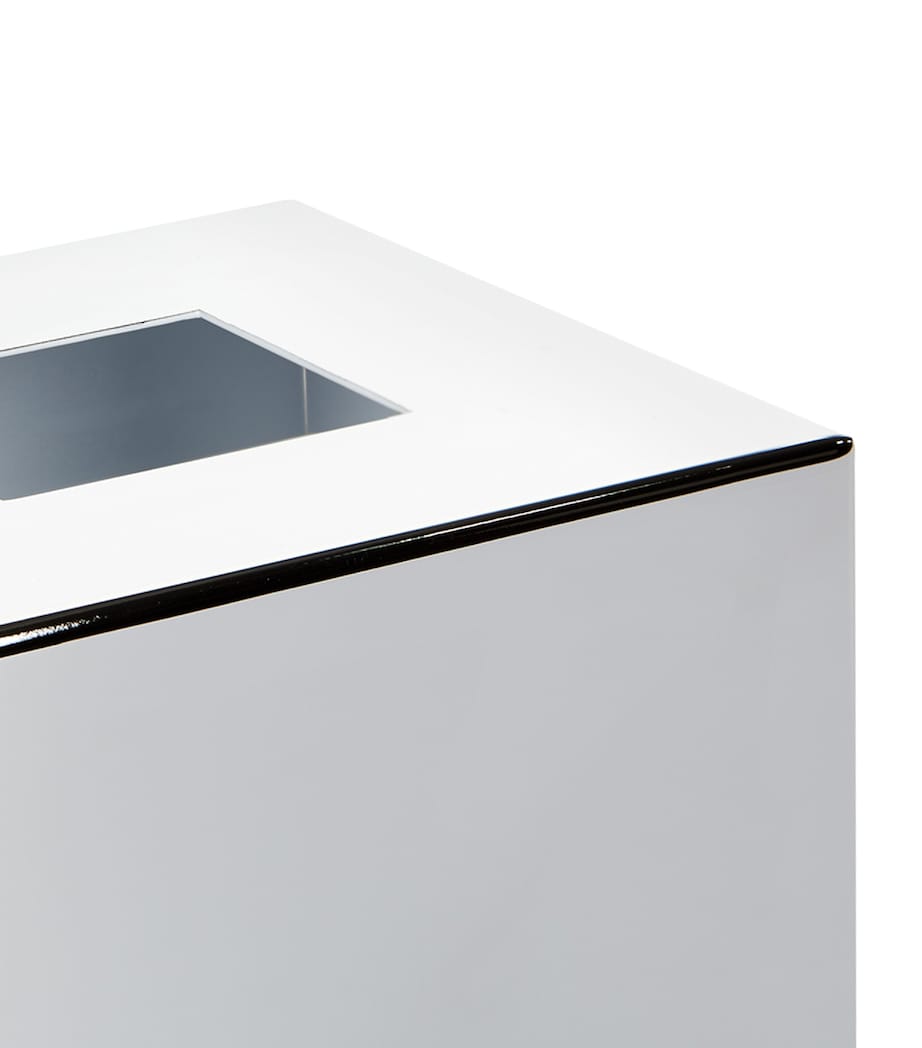 Square Chrome Tissue Box SILVER Image 3