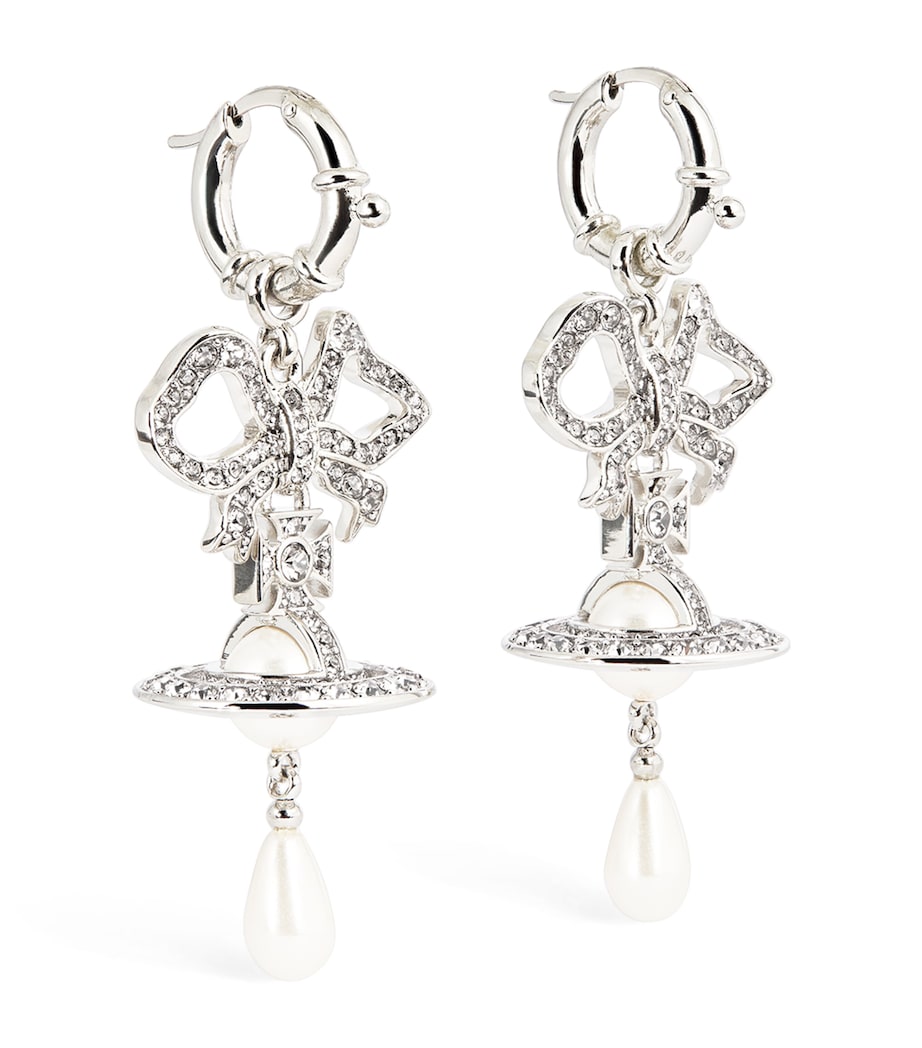 Faux Pearl Roberta Earrings P699 PLTNM/CRYSTL Image 1