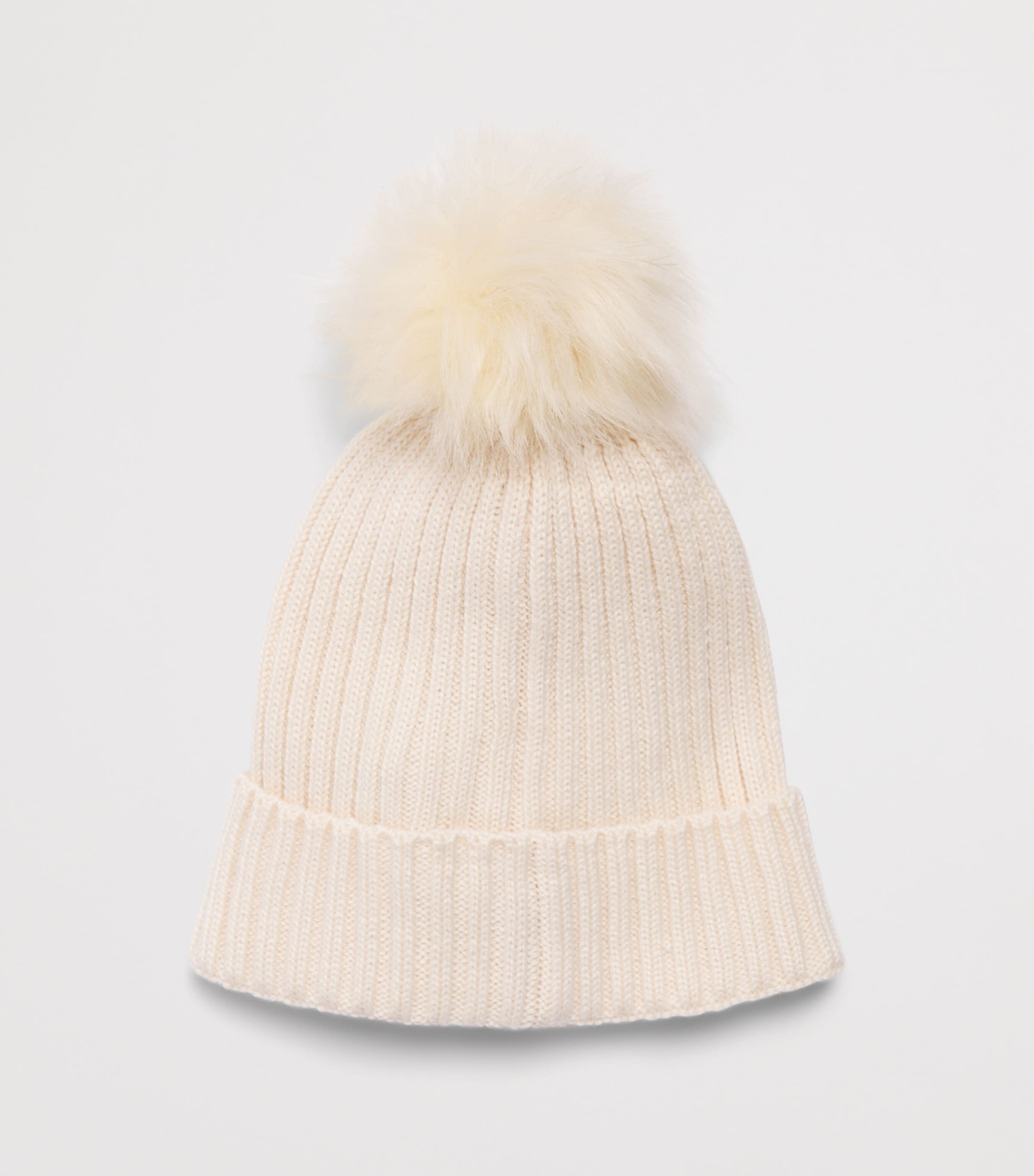 Monnalisa Wool-Blend Teddy Hat Gardenia Image 2