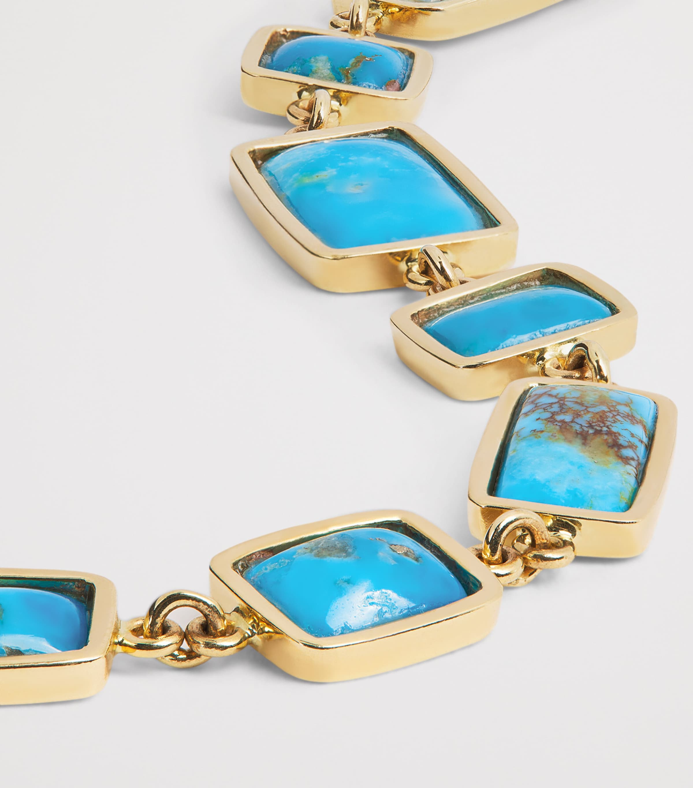 Yellow Gold and Turquoise Bezel Bracelet YELLOW GOLD Image 5