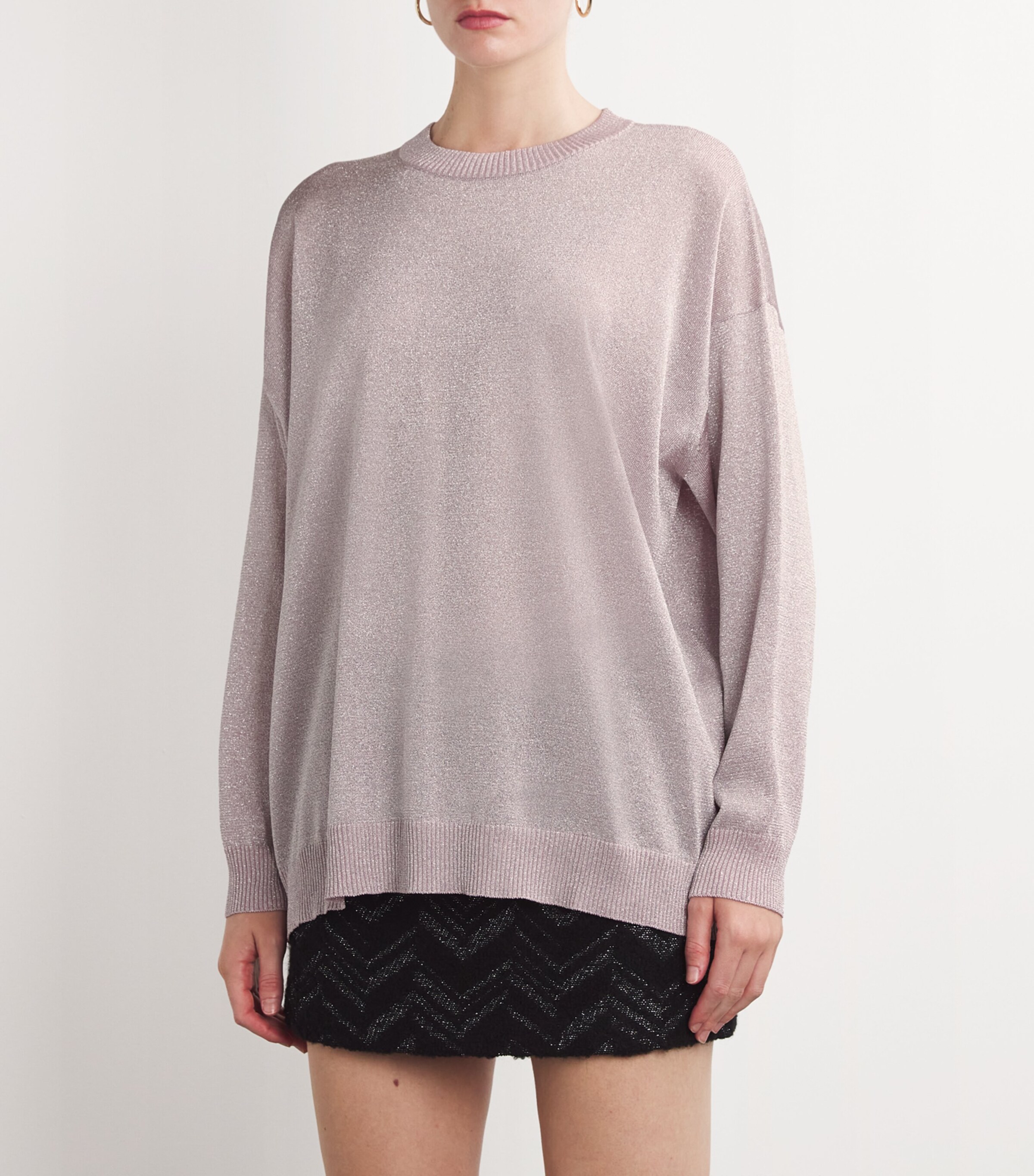 Lamé Sweater S30DF LIGHT PINK Image 3