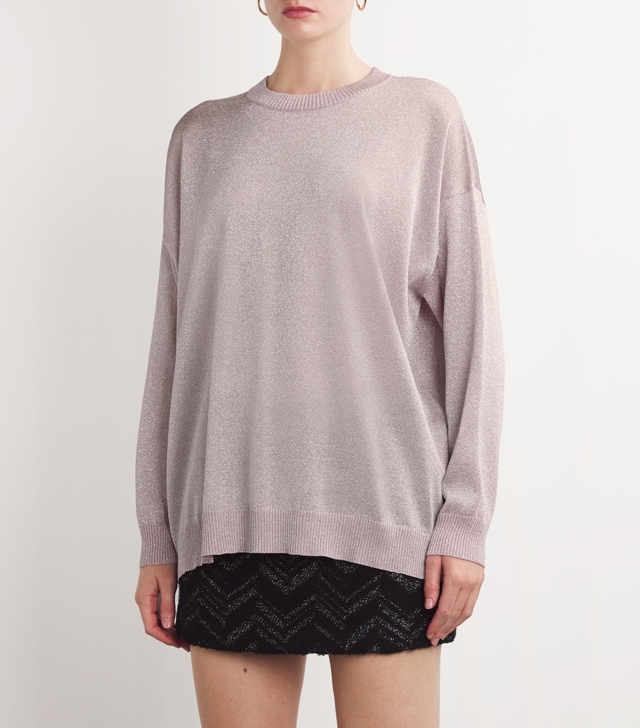 Lamé Sweater S30DF LIGHT PINK Image 3