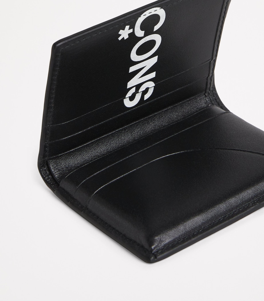 Leather Logo Bifold Wallet BLACK Image 5