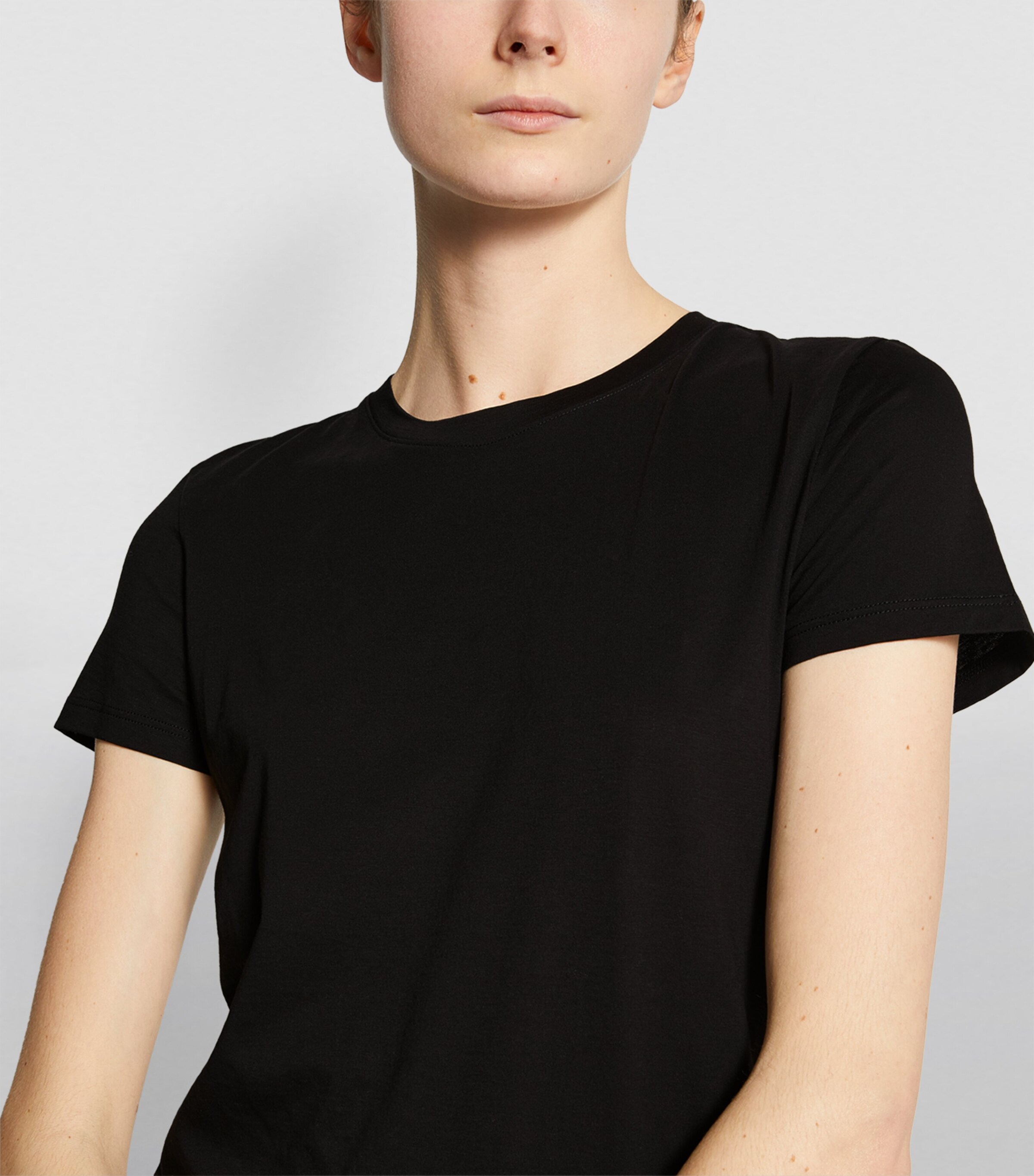 Pima Cotton Essential T-Shirt BLACK-001BLK Image 6