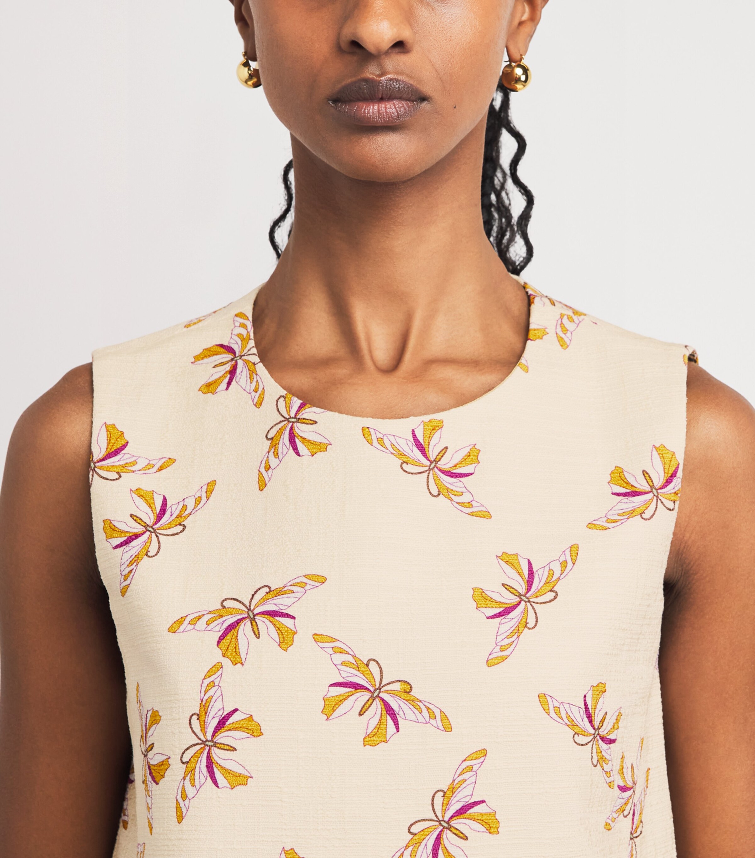 La Doublej Womens Farfalla Print La Scala Top Farfalla Image 3