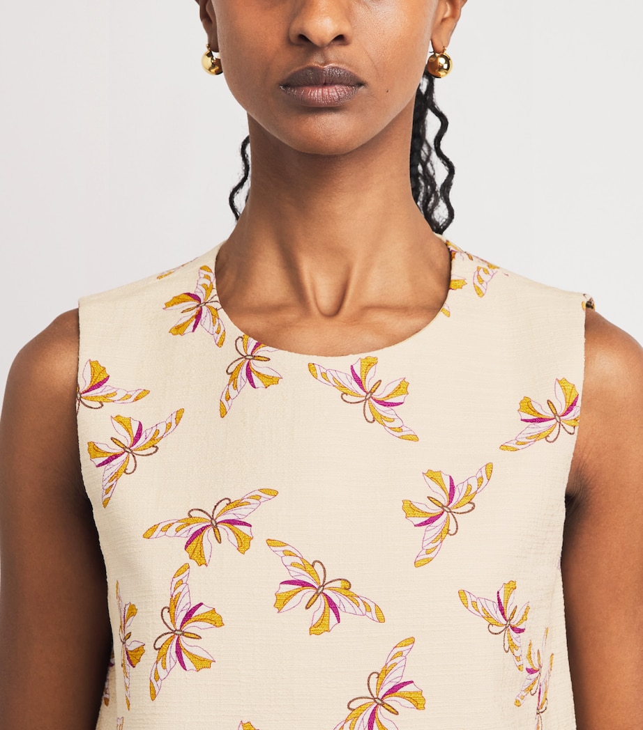 La Doublej Womens Farfalla Print La Scala Top Farfalla Image 3