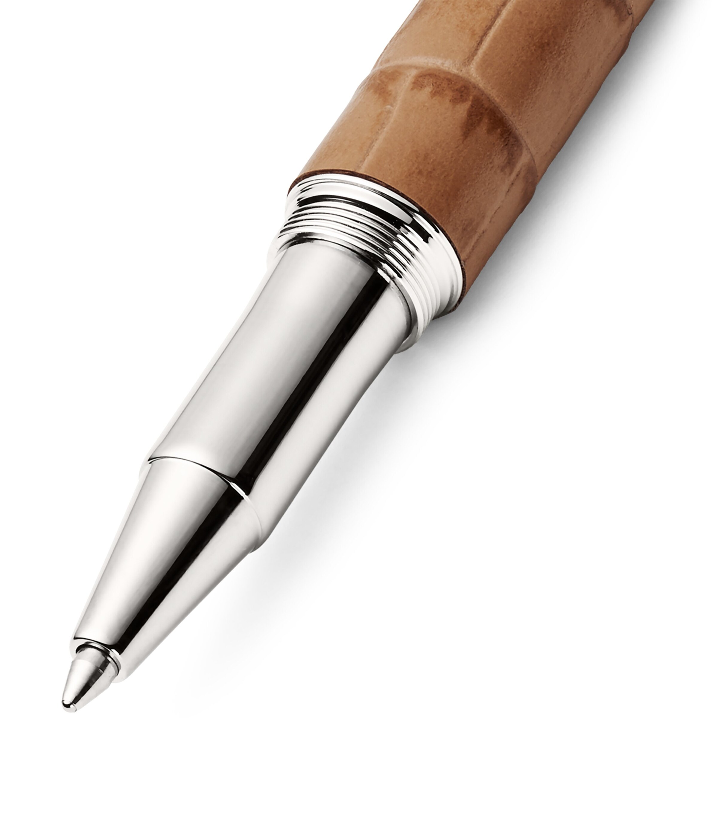 Aspinal Of London Leather Rollerball Pen Caramel Image 3