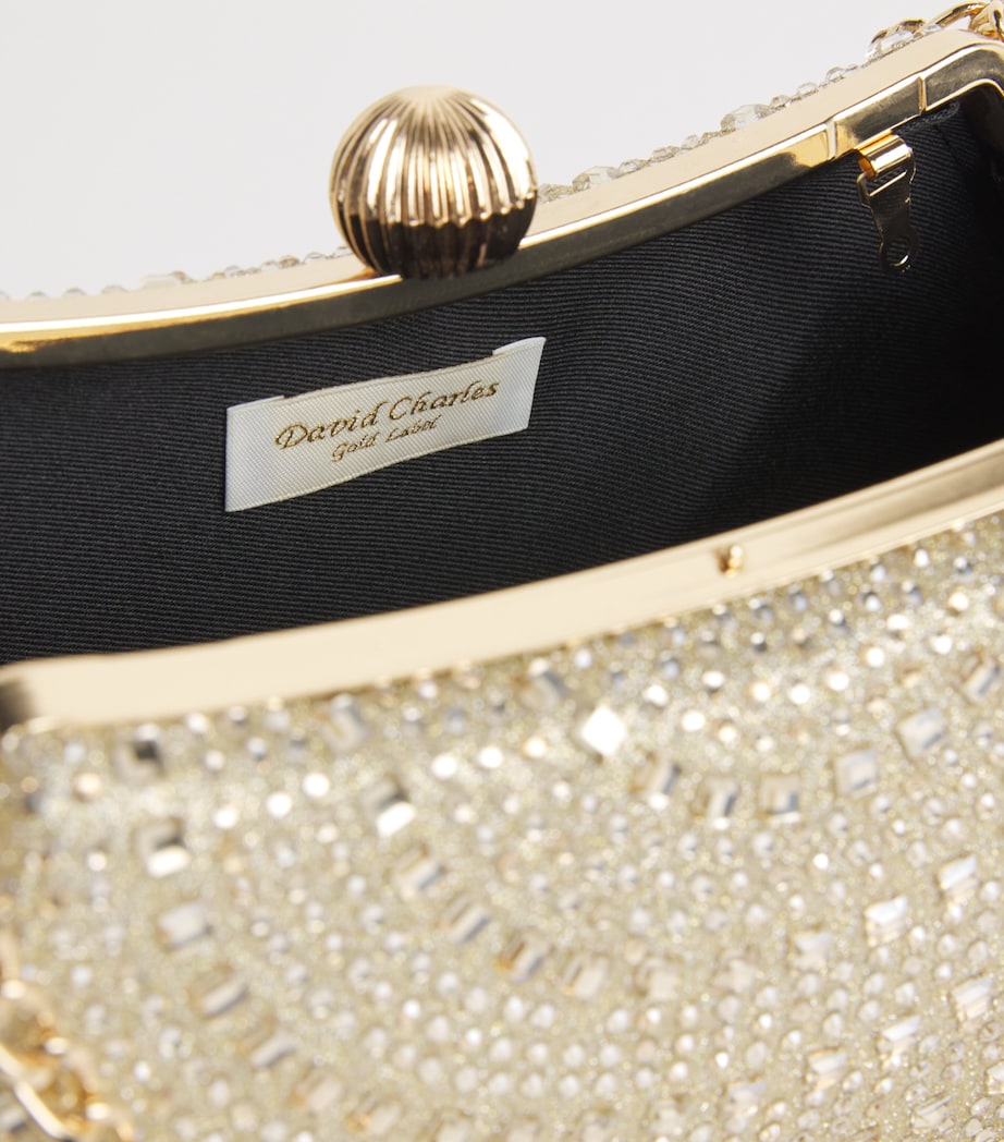 David Charles Embellished Clutch Bag M Gold Image 3