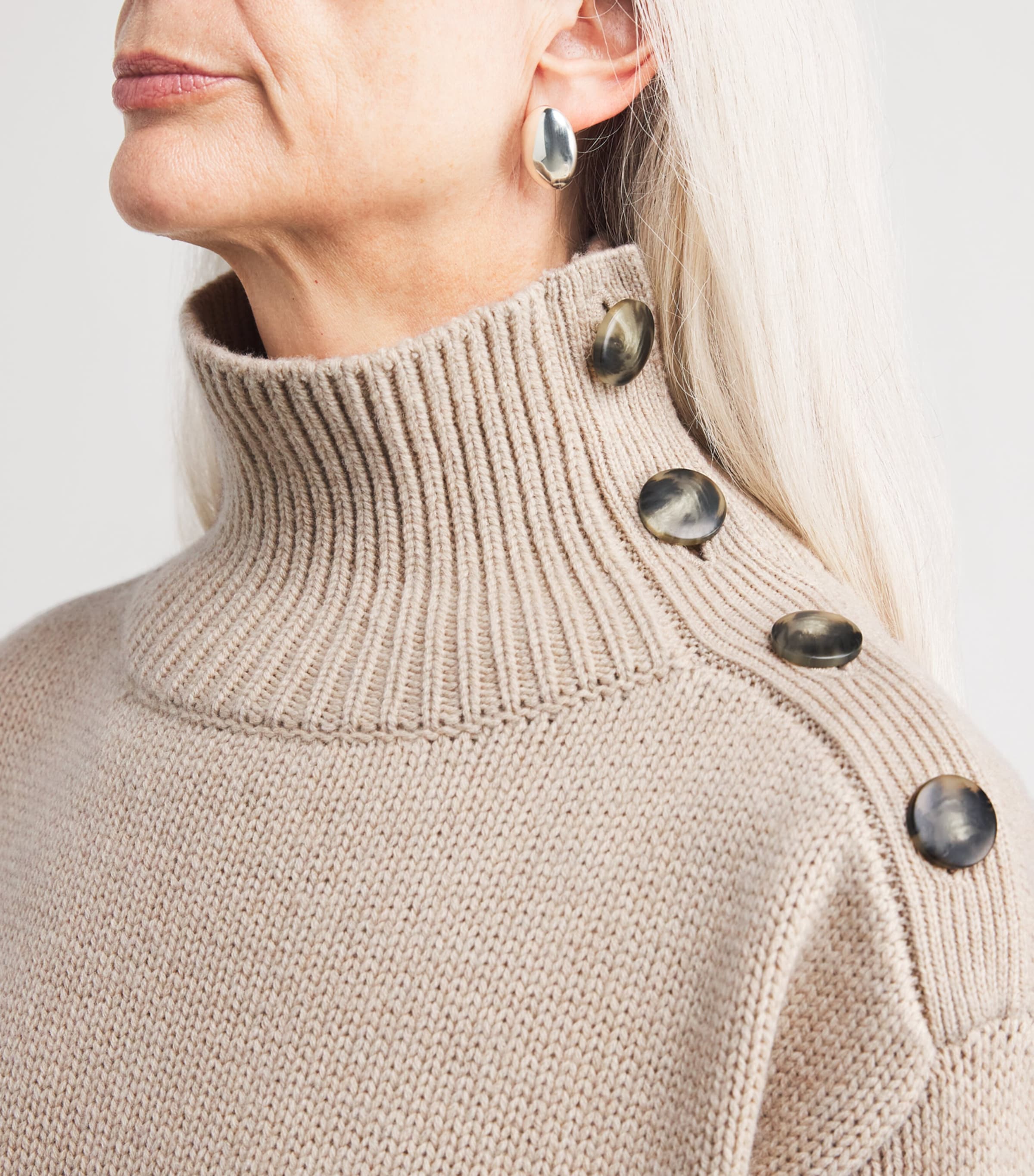 Wool-Cashmere Cropped Sweater A2238 Image 6