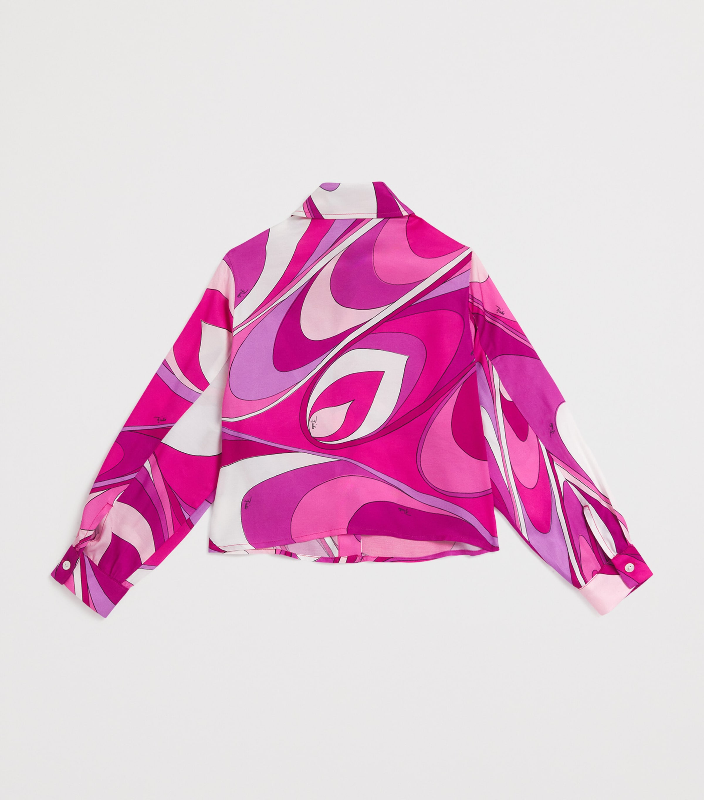 Cotton Swirl Shirt (4-14 Years) 570BCVIOLA/BIANCO Image 2