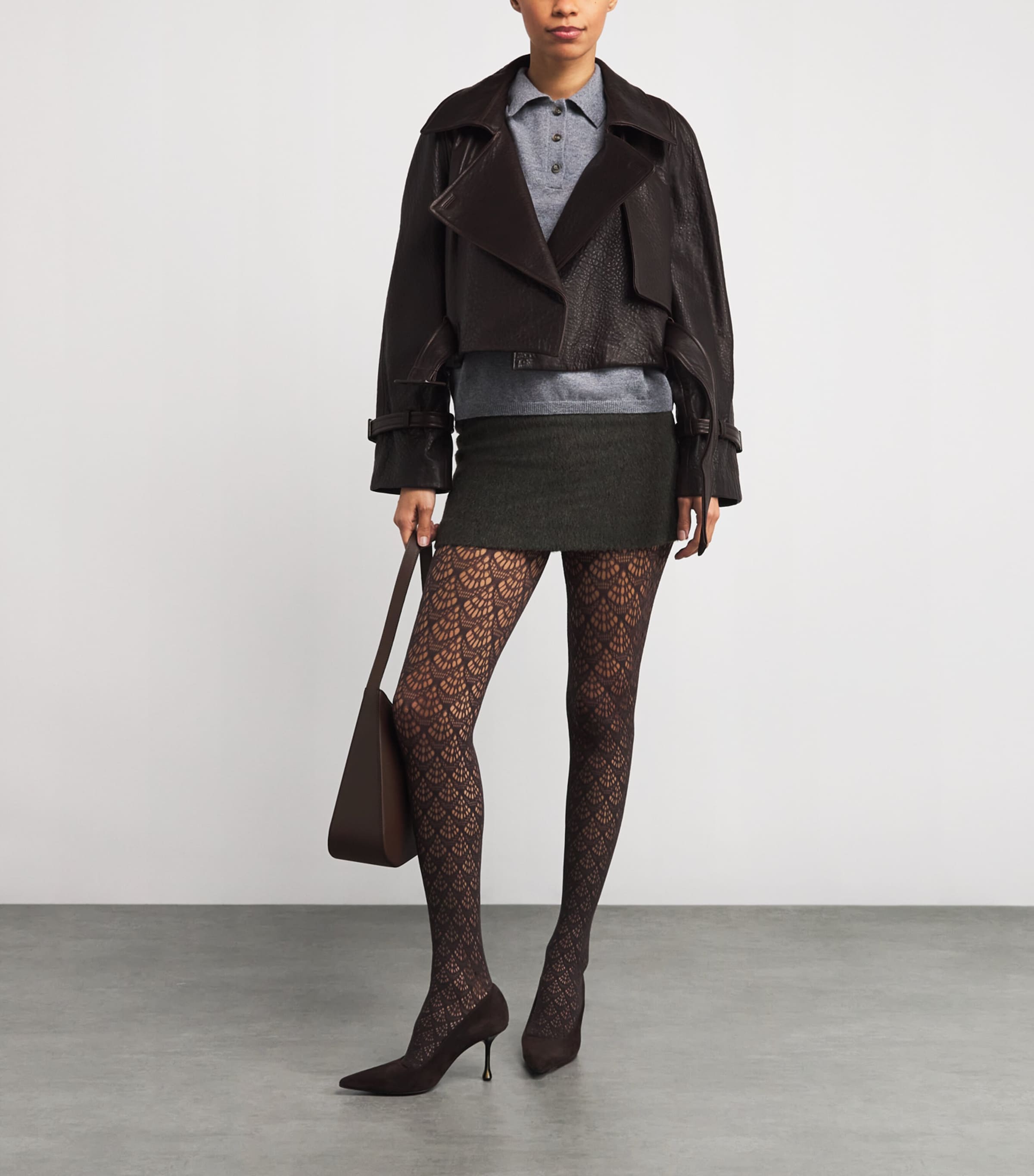 Mermaid Net Tights 4870 DARK WOOD Image 4