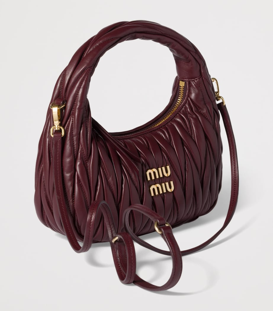 Small Matelassé Lambskin Wander Top-Handle Bag F0007 Image 3