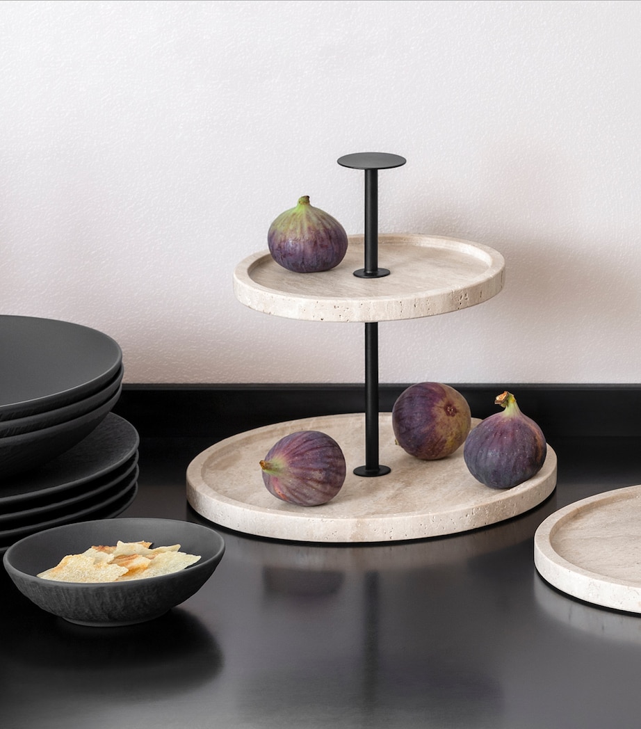 Manufacture Travertine Cake Stand BEIGE Image 4