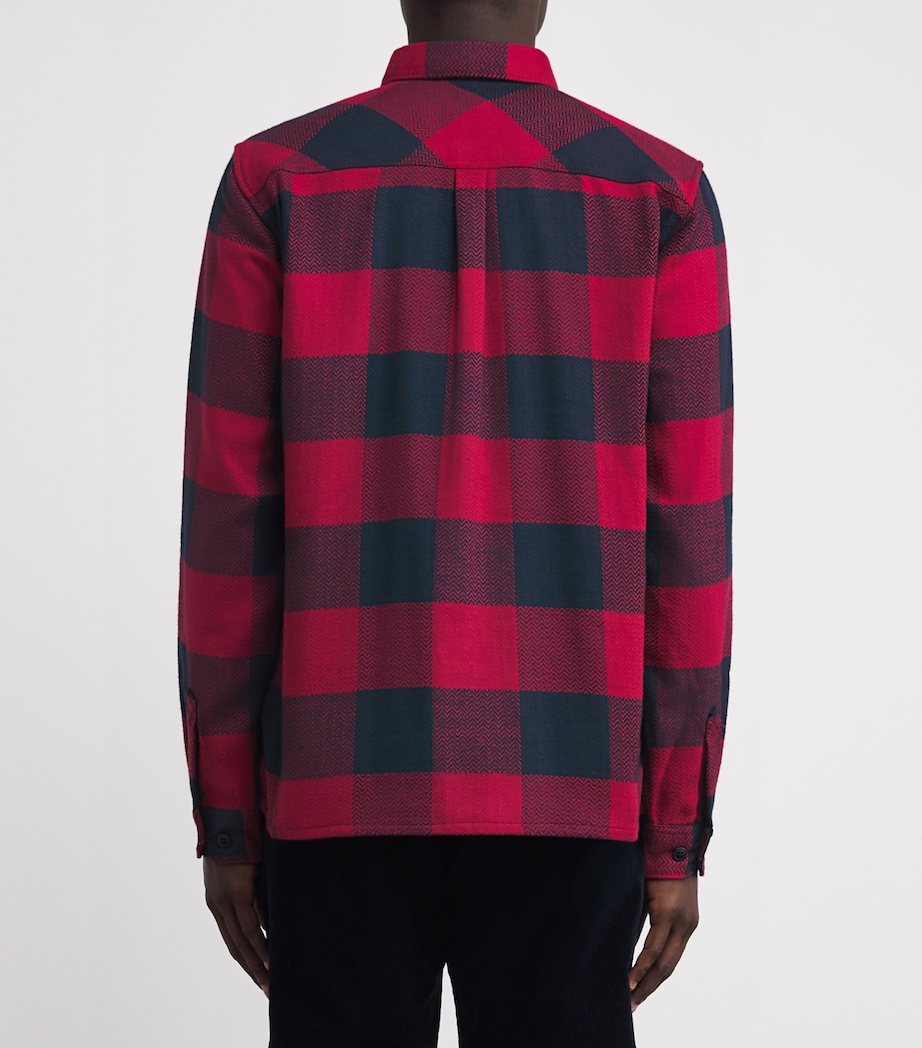 Cotton Bertrow Shirt NAVY Image 4