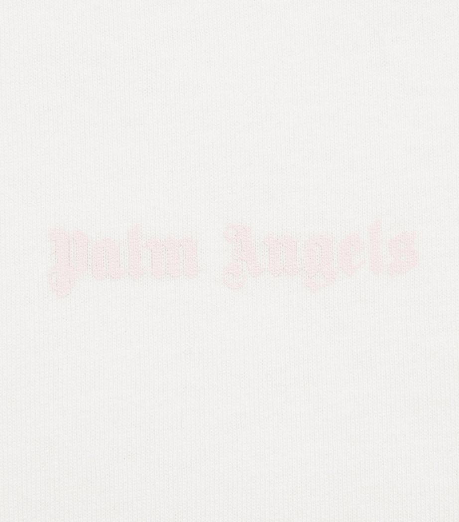 Palm Angels Kids Cotton Jersey Logo T-Shirt (4-12+ Years) Cocco/coconut Image 2