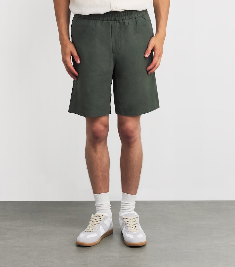 Linen Straight Shorts CLIMB IVY 190307TCX Image 3