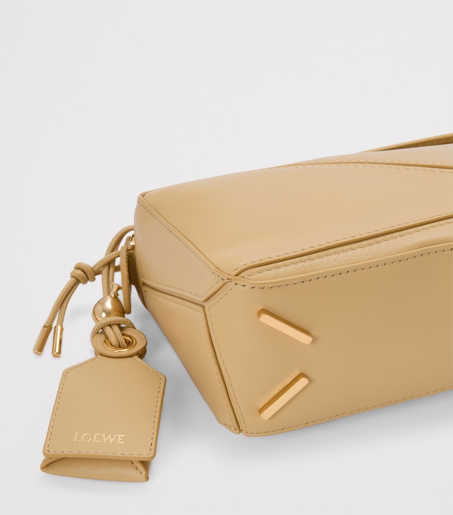 Mini Leather Featherlight Puzzle Top-Handle Bag DARK BUTTER Image 13