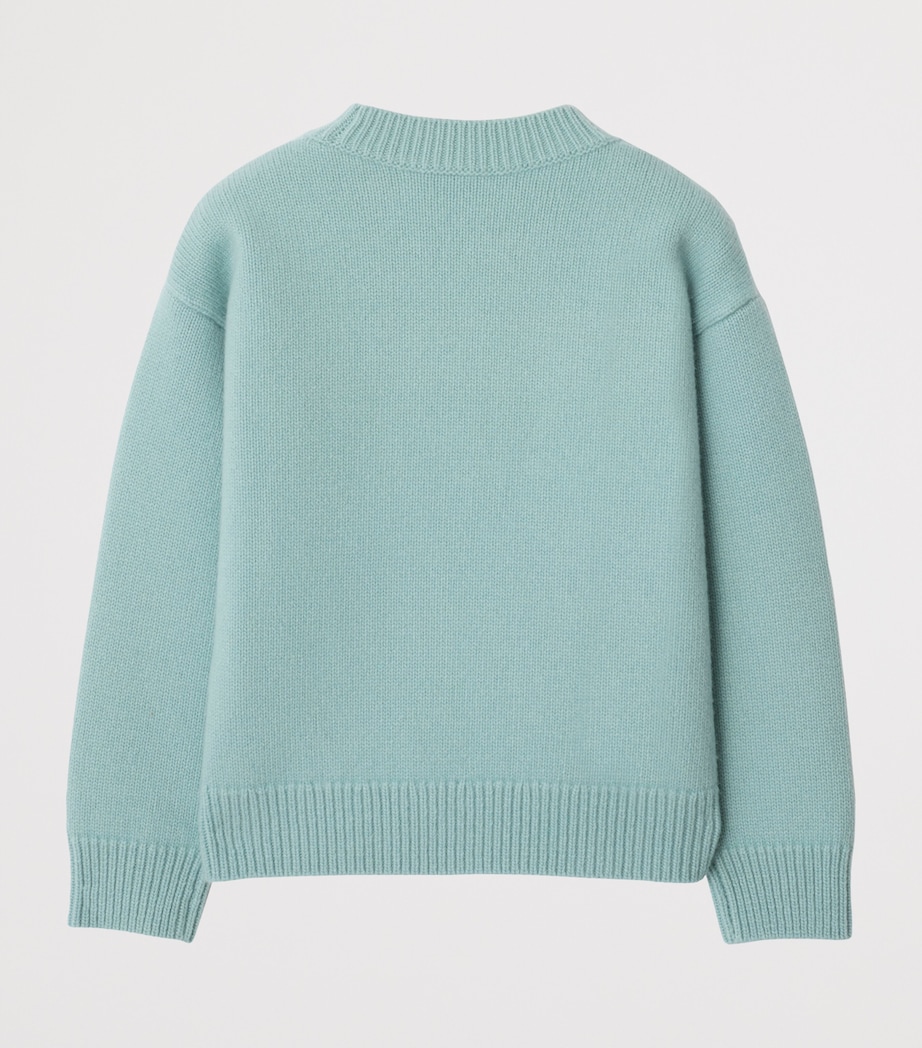 Wool-Cashmere Knight Sweater (3-12 Years) EGGSHELL BLUE Image 2