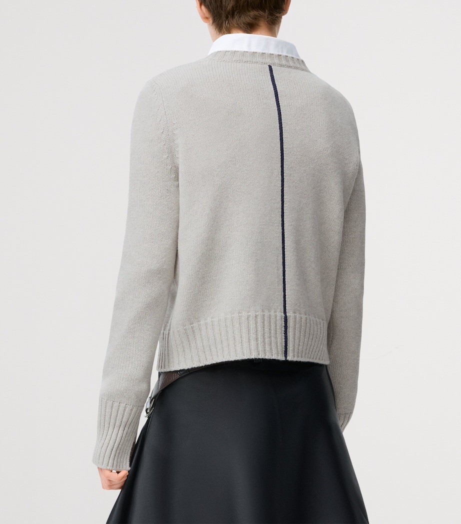 Cashmere Anagram Sweater LIGHT BLUE Image 4