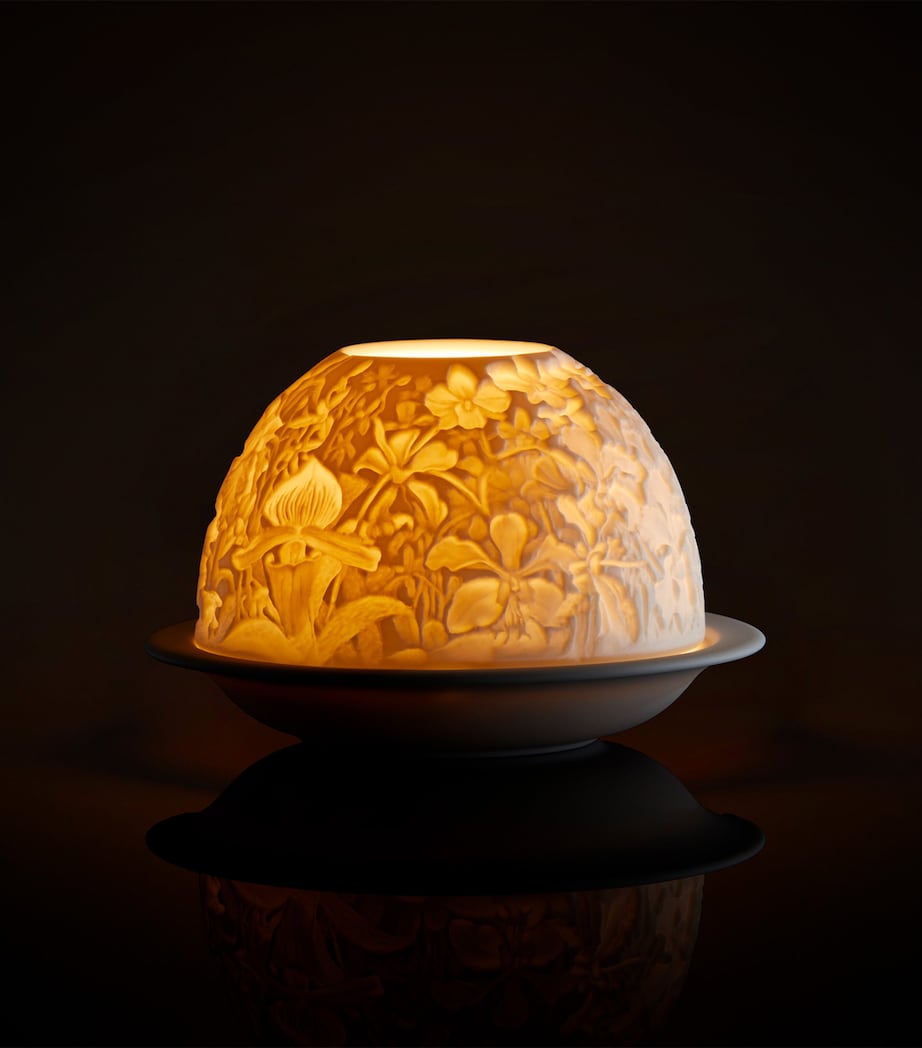 Orchids LED Votivelight Lithophane BLANC Image 2