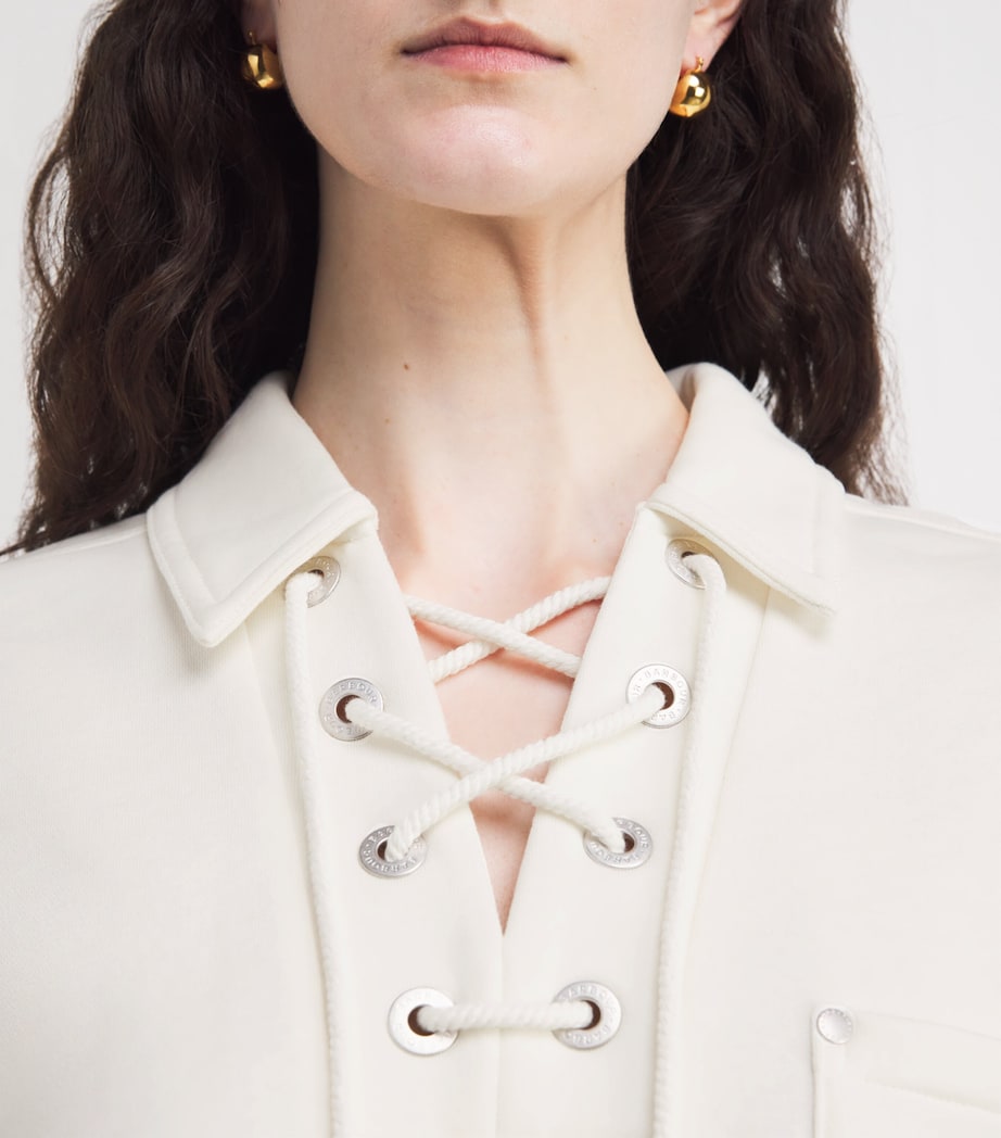 Barbour Womens Cotton-Blend Daya Sweater Ecru Image 3