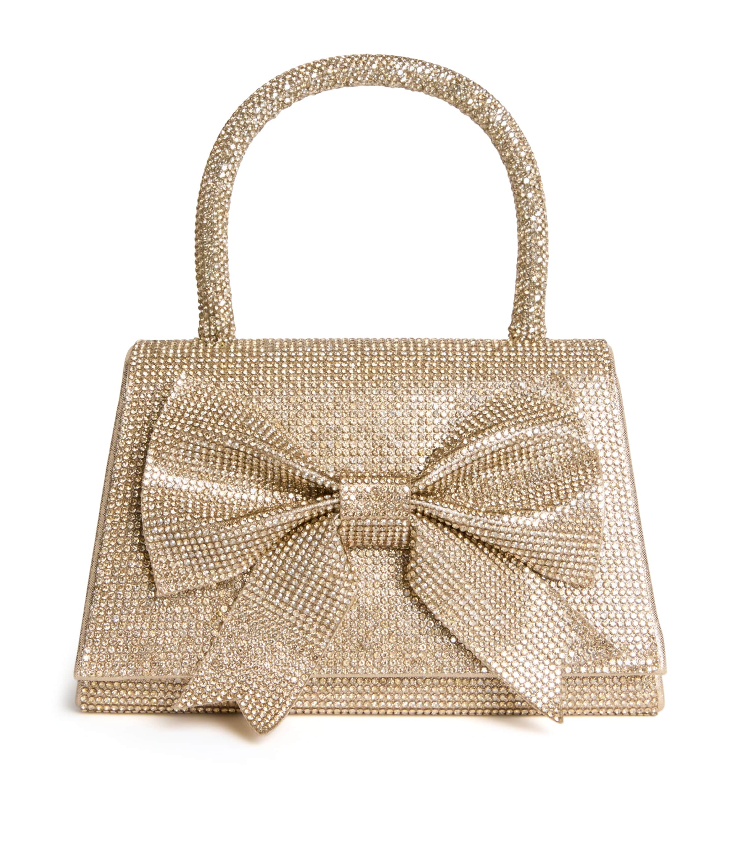 David Charles Embellished Bow Top-handle Bag In Gold