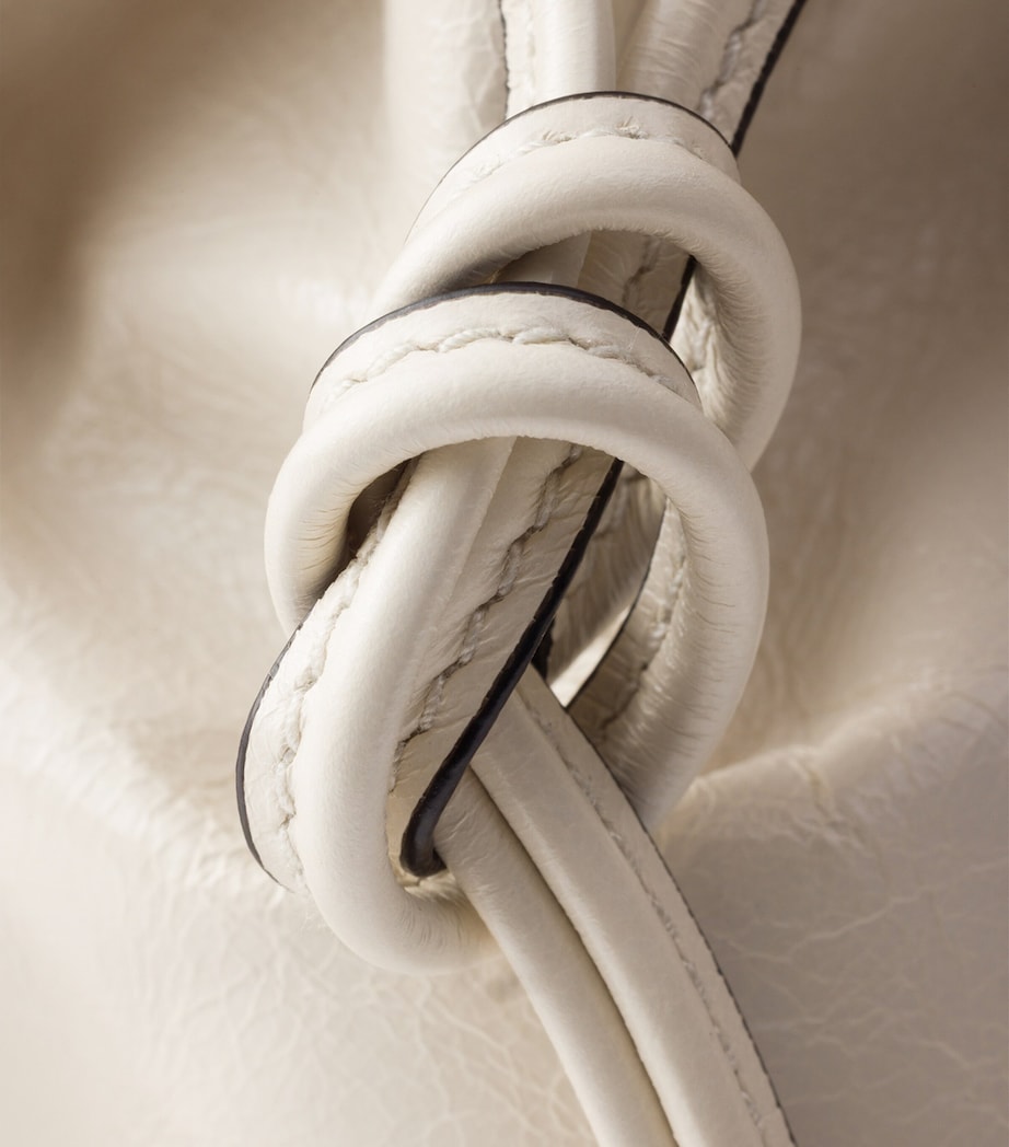 Prada Womens Large Leather Bonnie Top-Handle Bag White Image 5