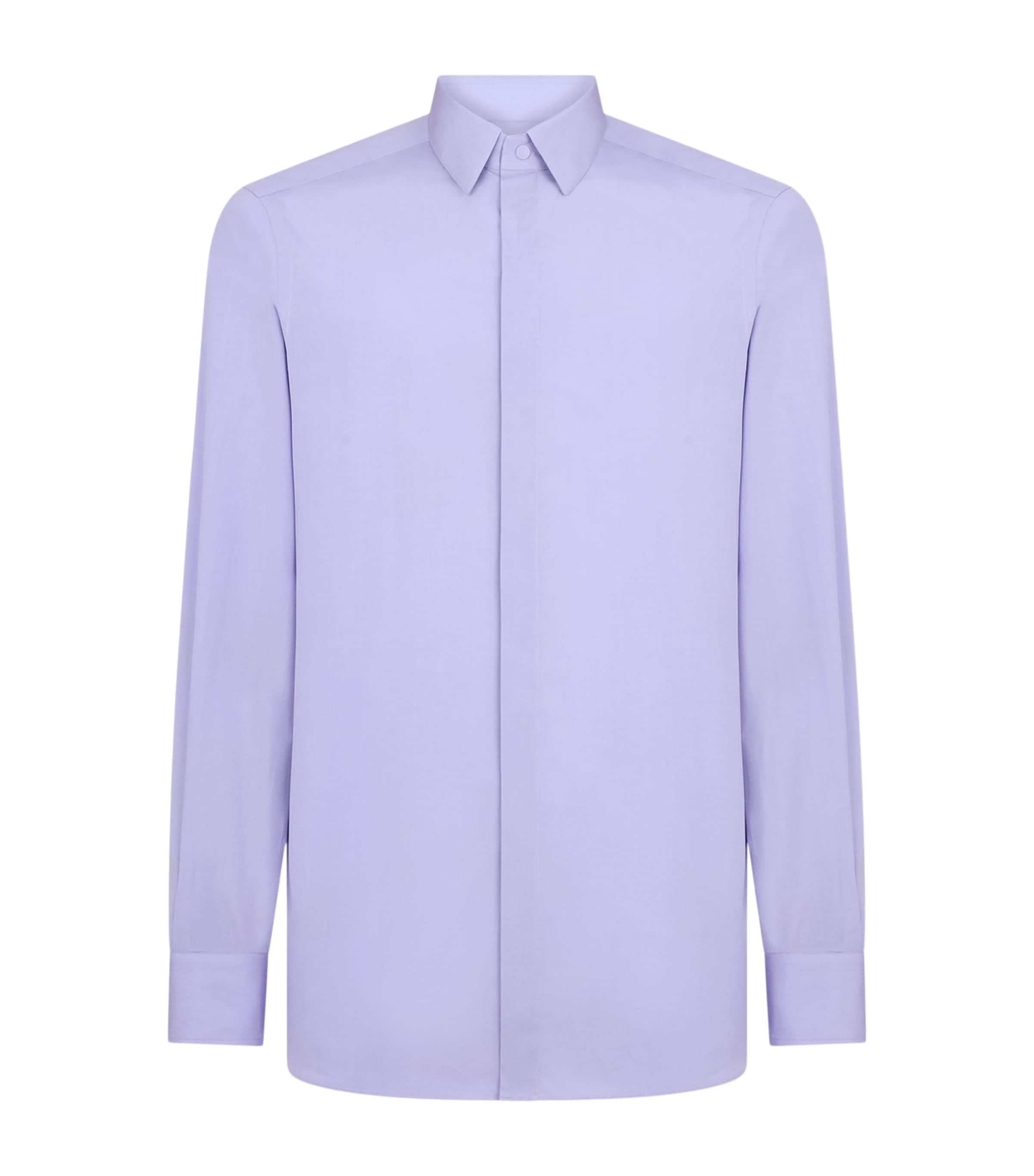 TOM FORD Mens Cotton Poplin Long-Sleeve Shirt Vac Image 1