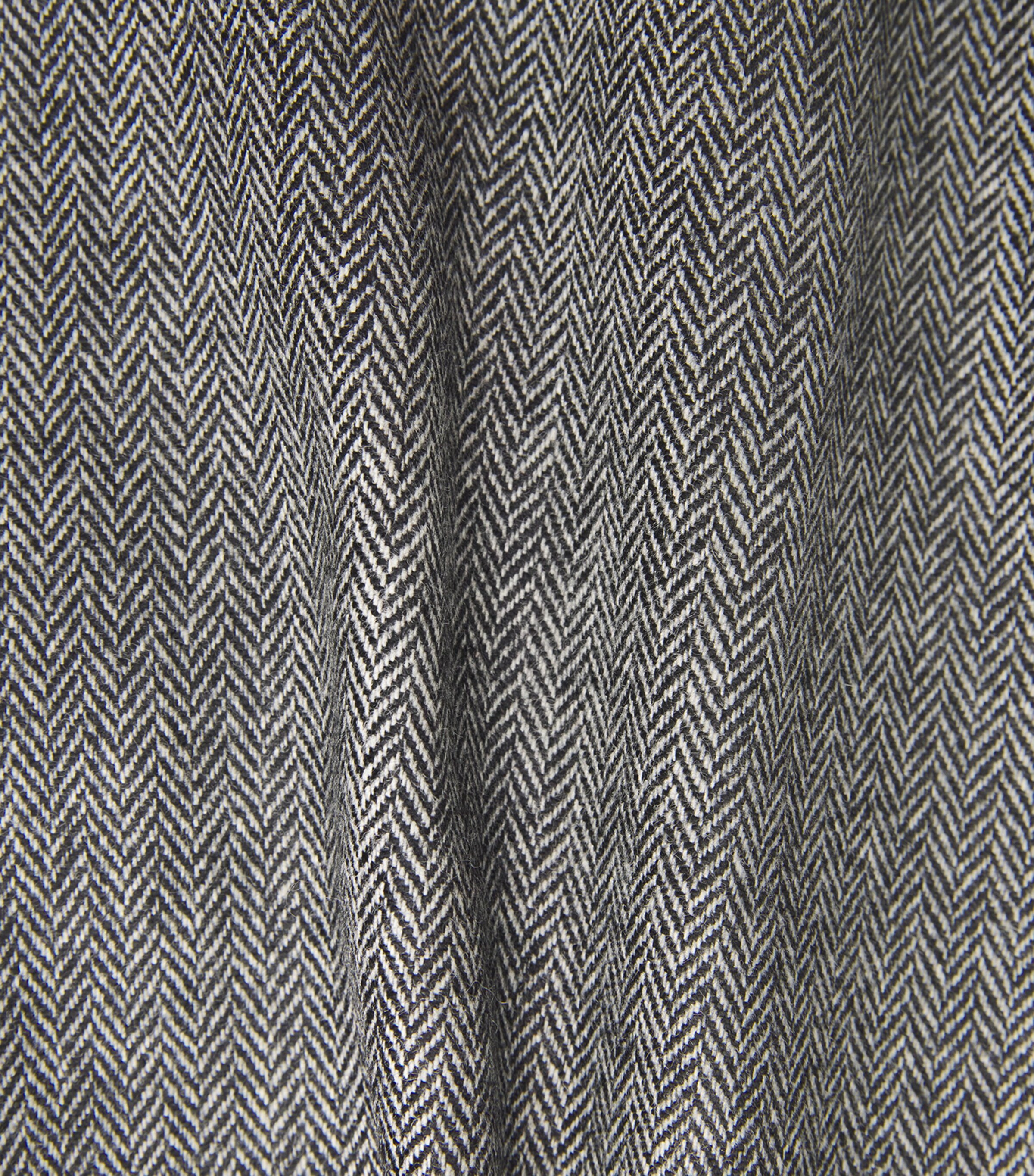 Virgin Wool-Blend Herringbone Trousers BLACK Image 5