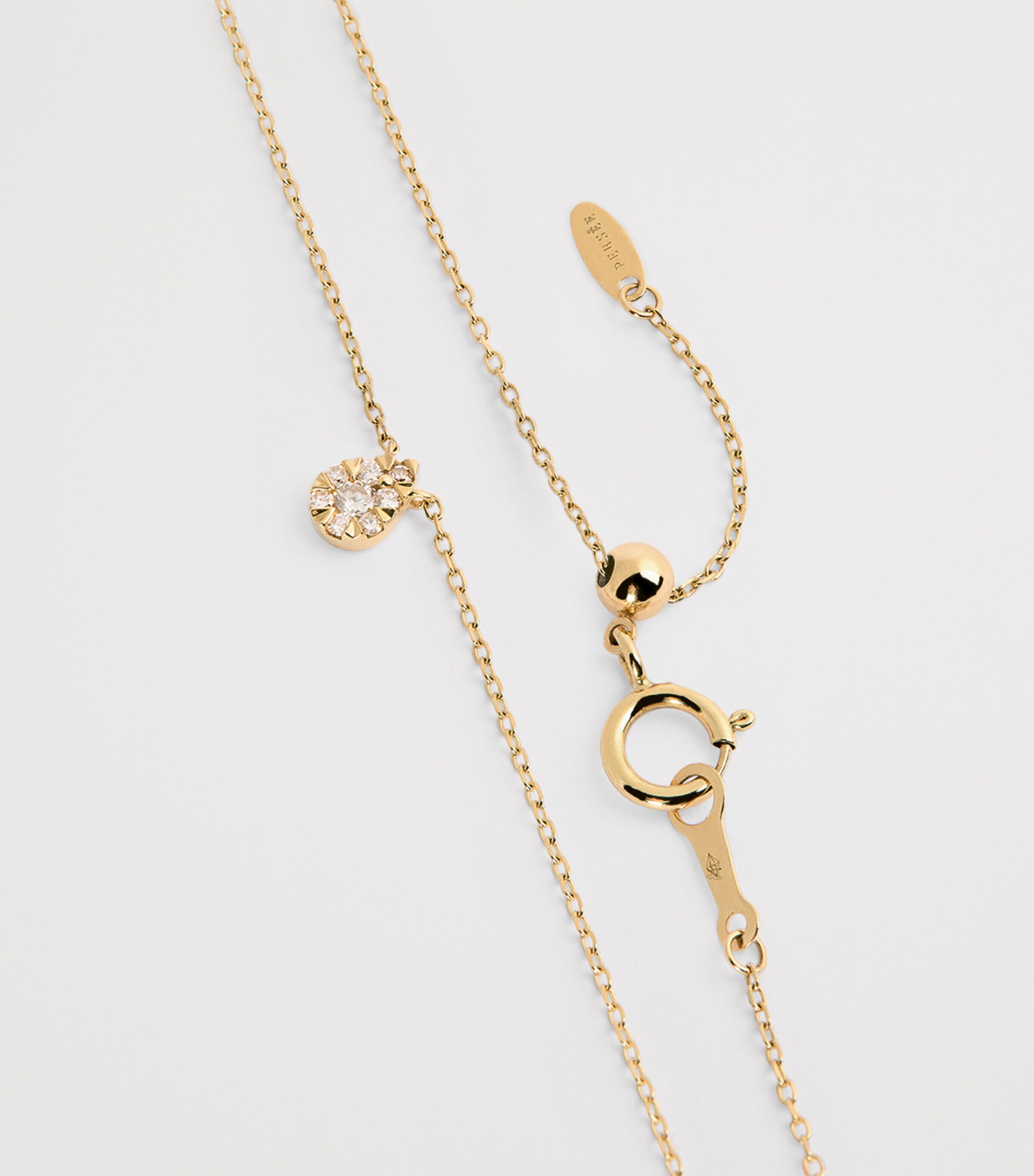 Persée Yellow Gold and Diamond Floating Necklace Yellow Gold Image 5