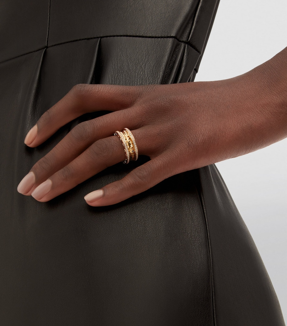 Yellow Gold and Diamond B.zero1 Rock Two-Band Ring YELLOW GOLD Image 6