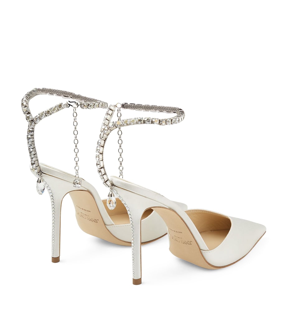 Saeda 100 Satin Pumps IVORY/CRYSTAL Image 2