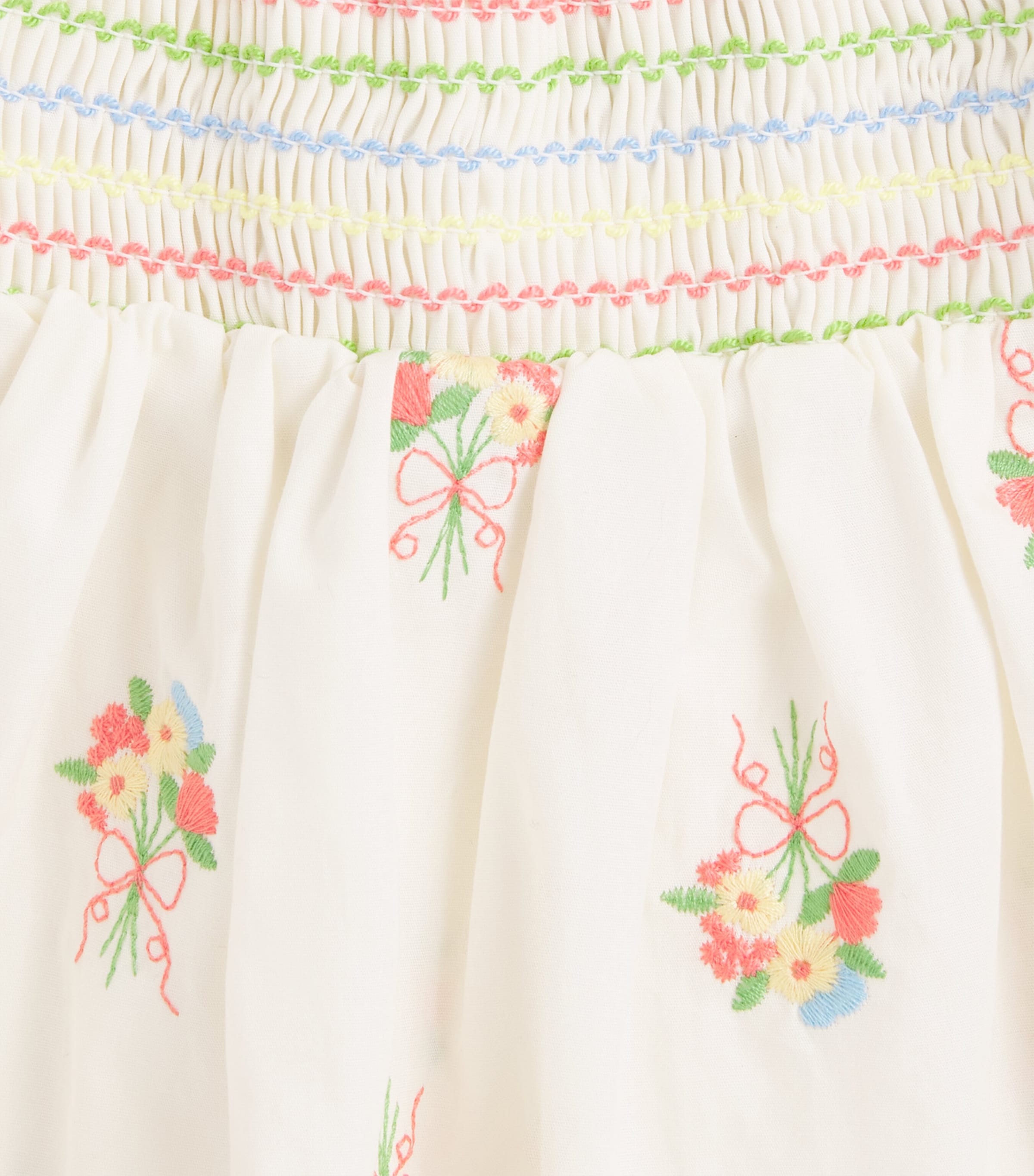 Gingersnaps Cotton Embroidered Floral Dress (3-36 Months) Multiolor Image 3
