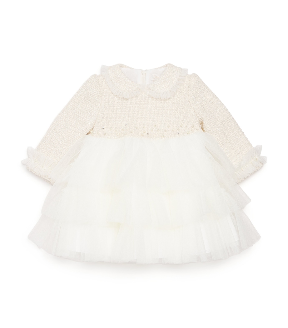 Tweed and Tulle Panna Dress (1-24 Months) PANNA Image 1
