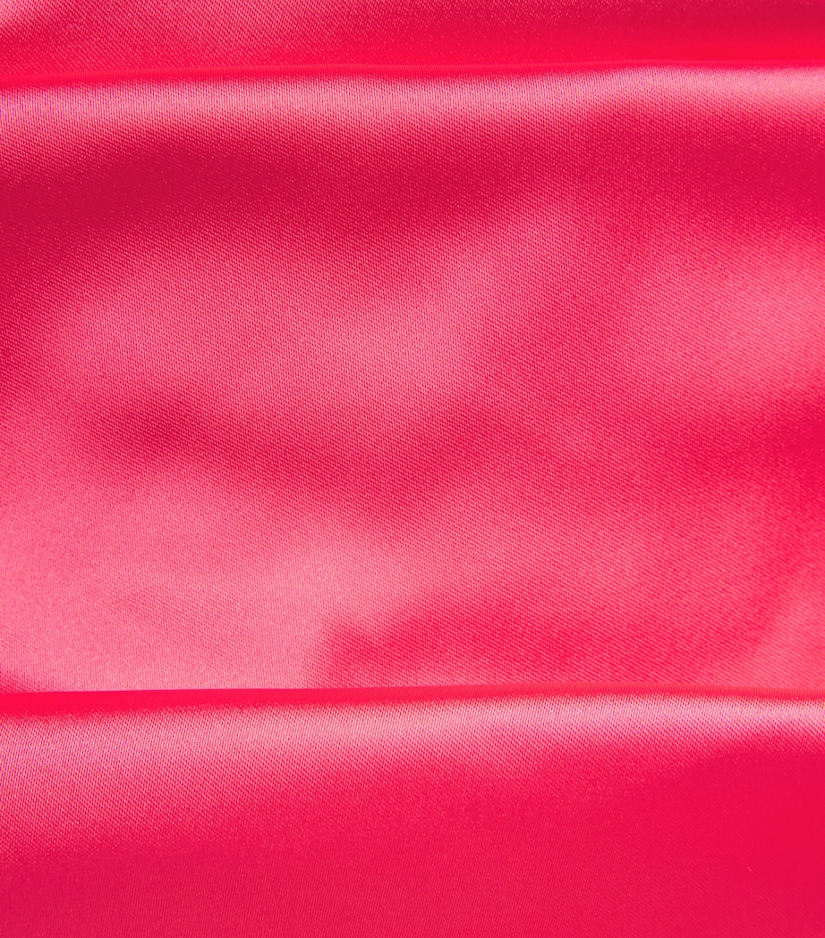 Talbot Runhof Womens Duchesse Satin Draped Gown Shocking Pink Image 6