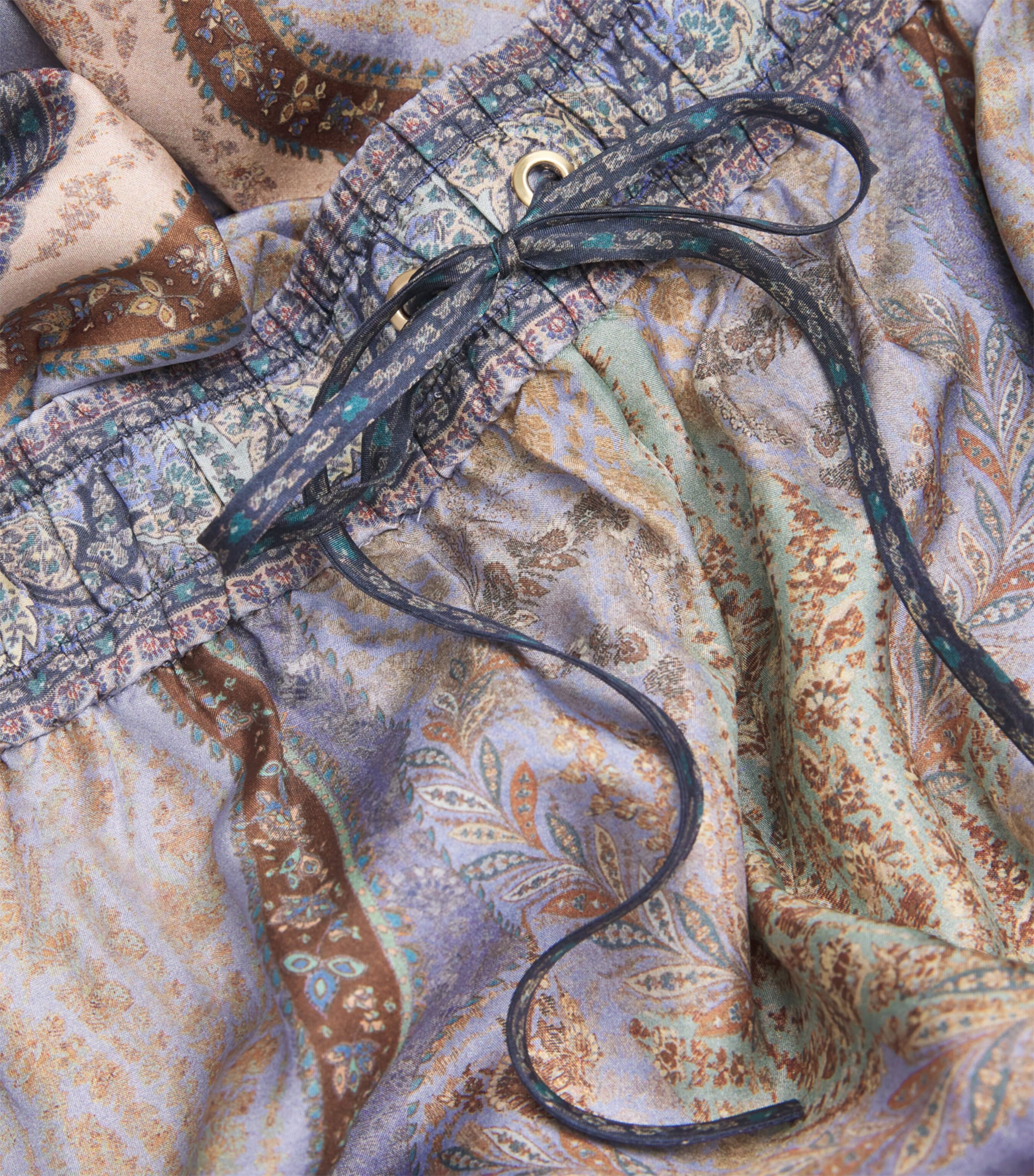 Silk Printed Wanderlust Trousers TAPSTRY BLU MLTITPBL Image 6