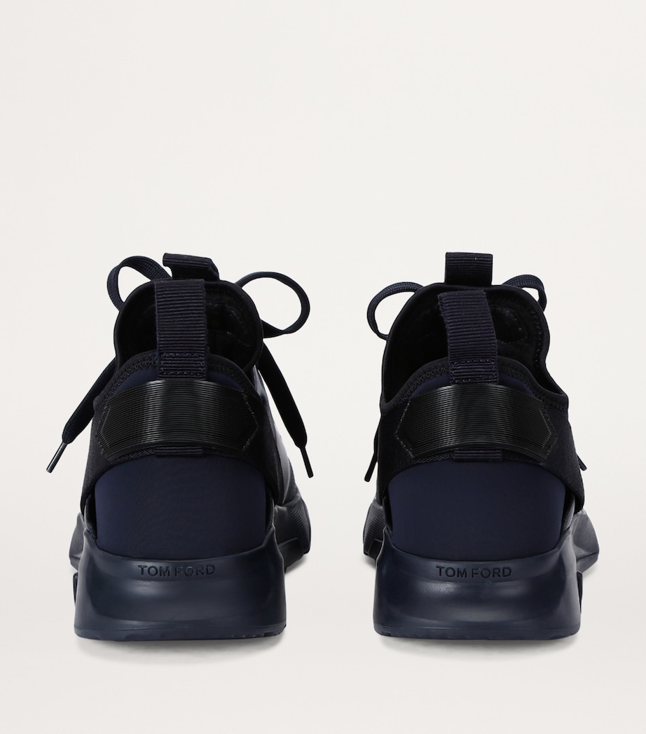 TOM FORD Leather Jago Sneakers Blue/dark Image 2