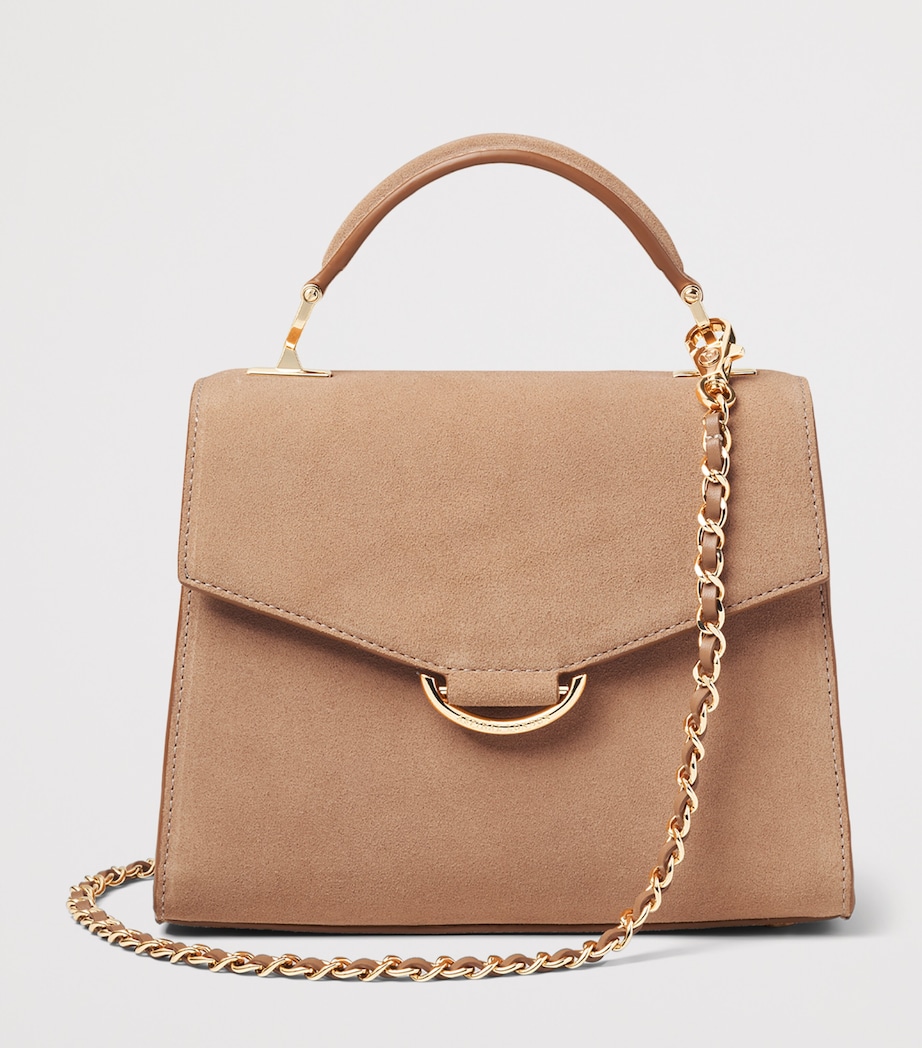 Aspinal Of London Midi Suede Mayfair 3 Top-Handle Bag Sand Image 2
