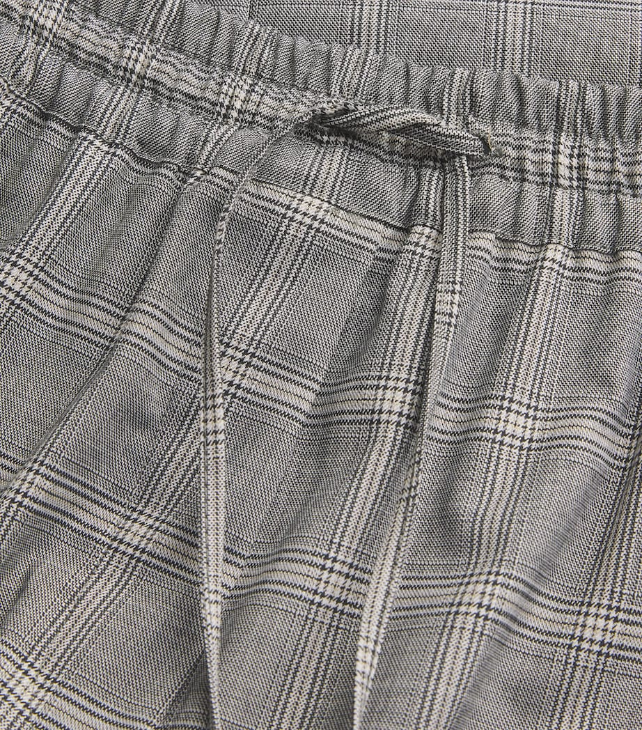 Wool-Blend Check Wide-Leg Trousers MEDIUM GREY Image 5
