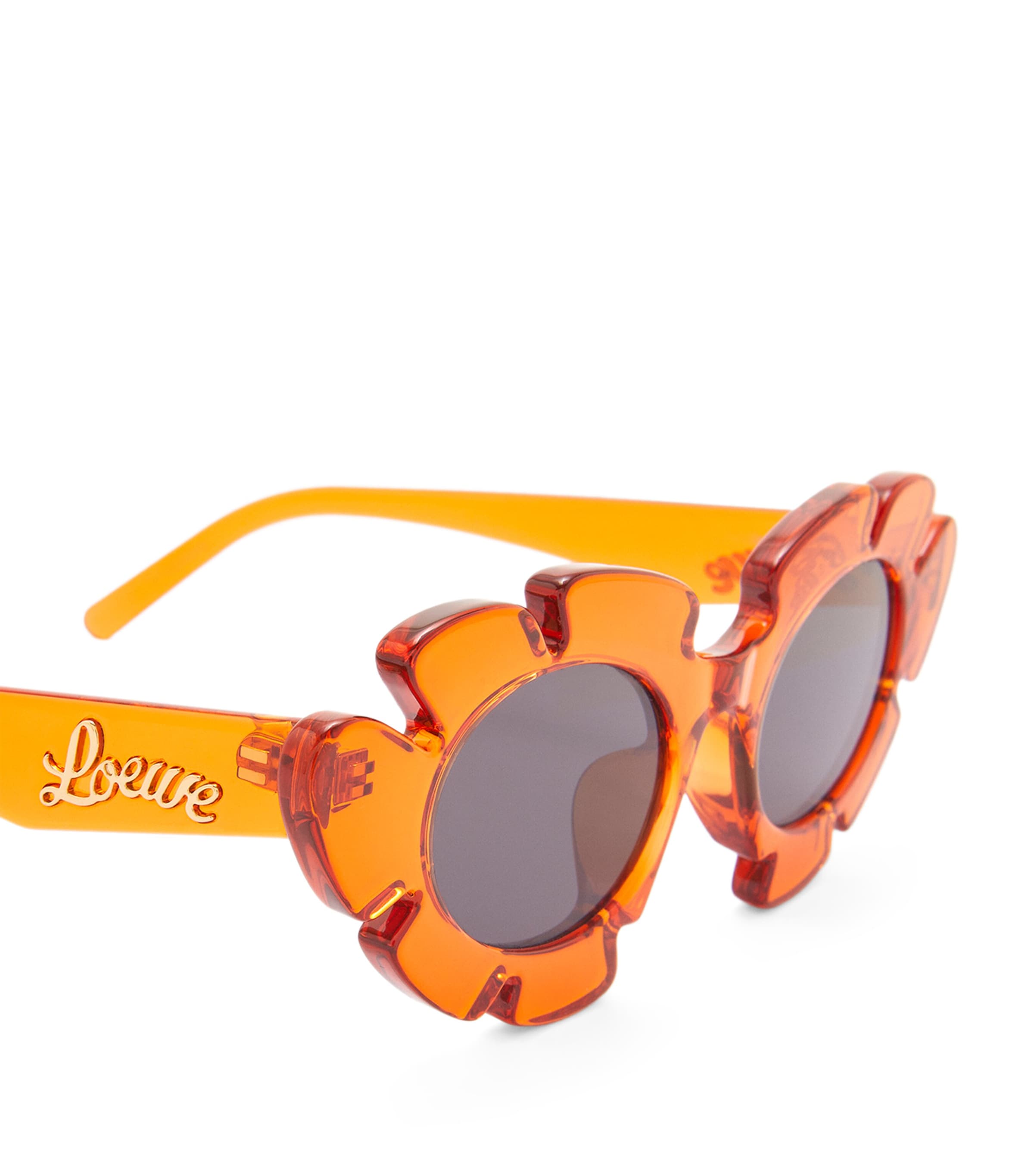 x Paula's Ibiza Flower Sunglasses TRANSPARENT ORANGE Image 4