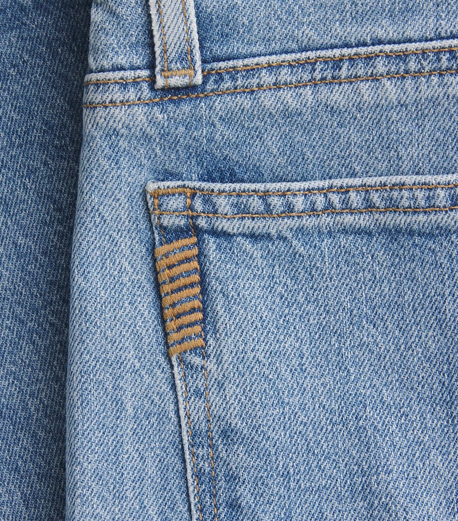 PAIGE Womens Dana Low-Rise Straight Jeans Sepulveda Image 6