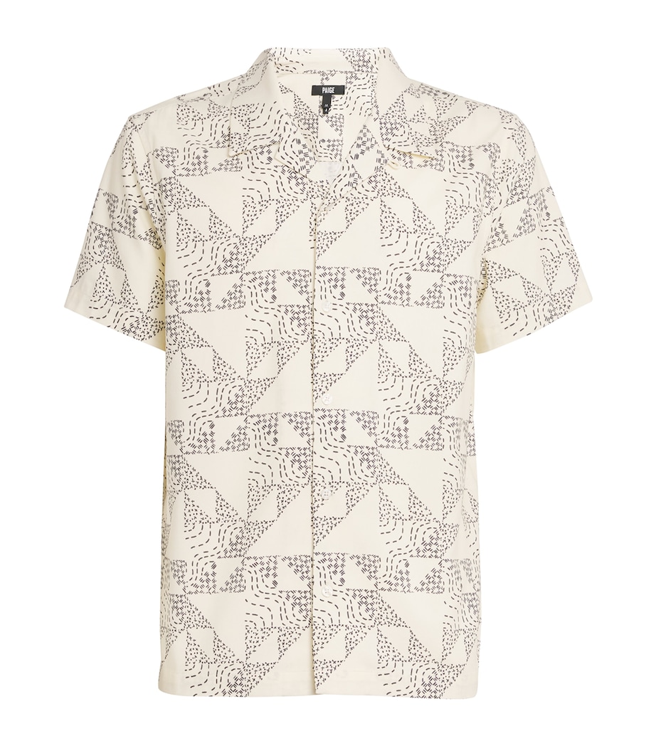 PAIGE Mens Printed Medina Shirt Alabaster/ocean Fl Image 1