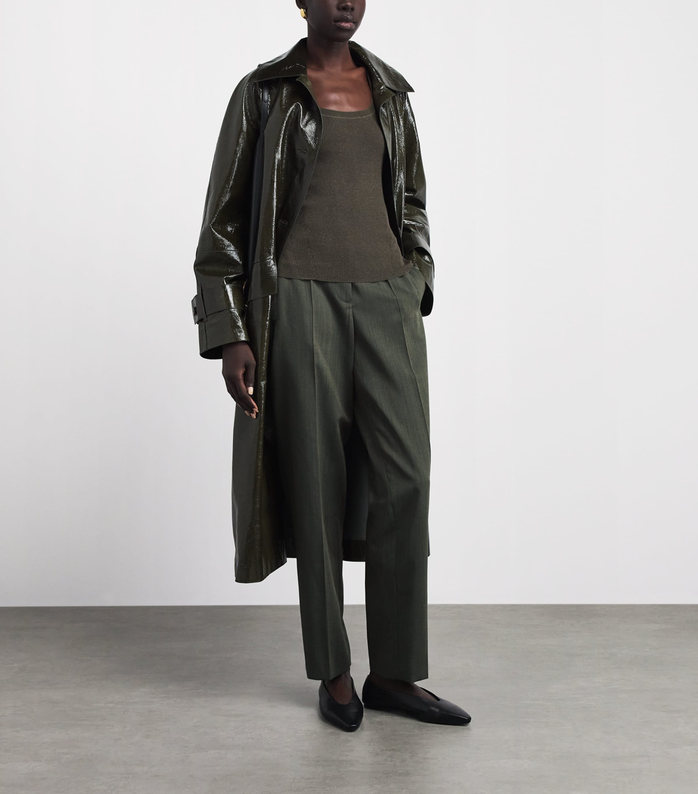 Joseph Womens Knit Scoop-Neck AlaouTop Palm Leaf Image 2