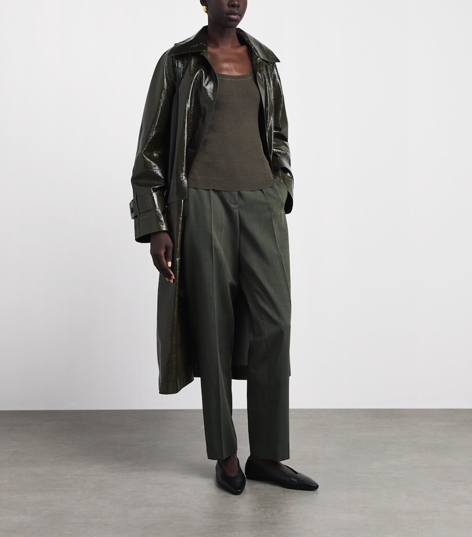 Joseph Womens Knit Scoop-Neck AlaouTop Palm Leaf Image 2