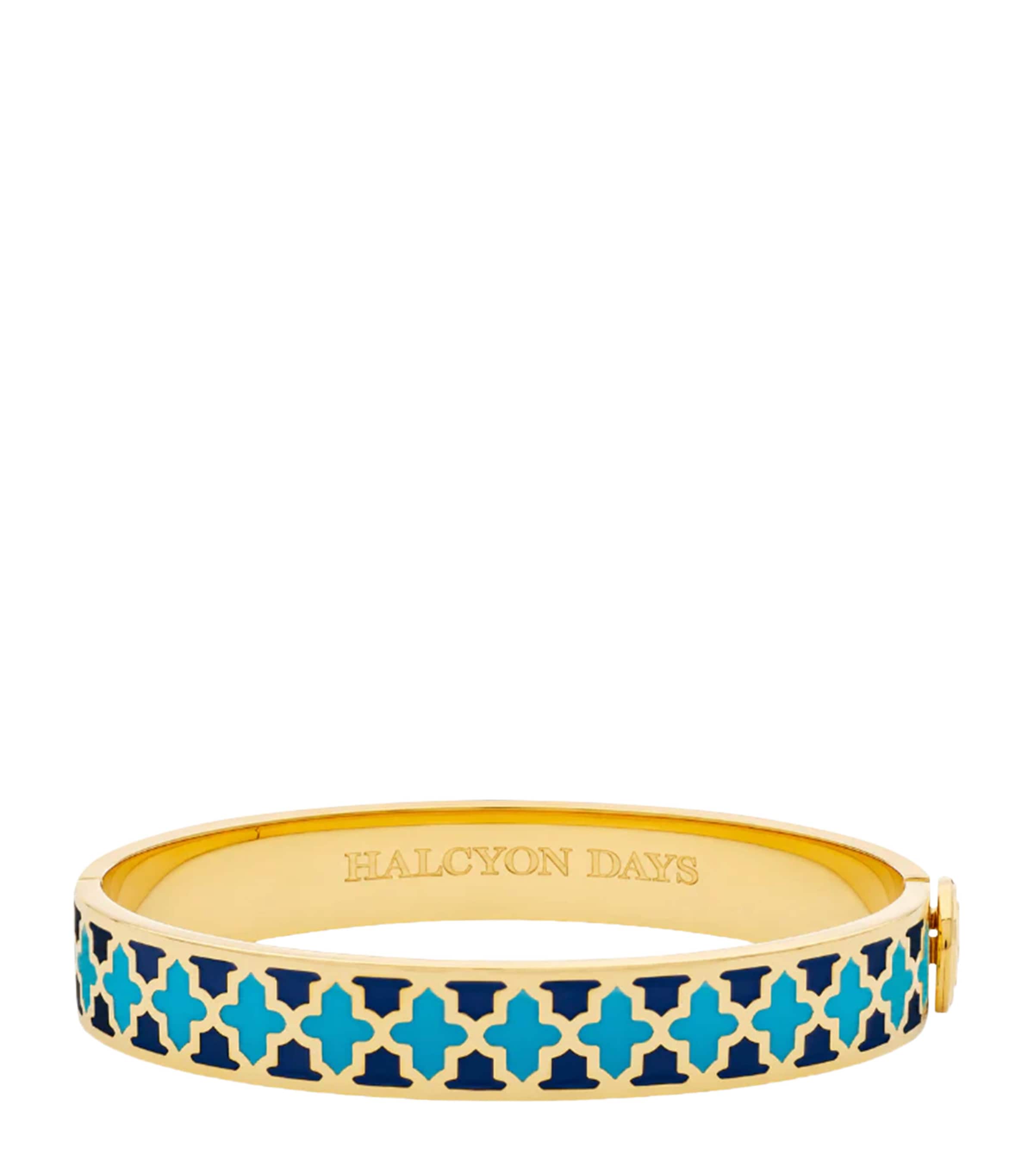 Halcyon Days Gold-Plated Agama Bangle Blue/turquoise Image 1