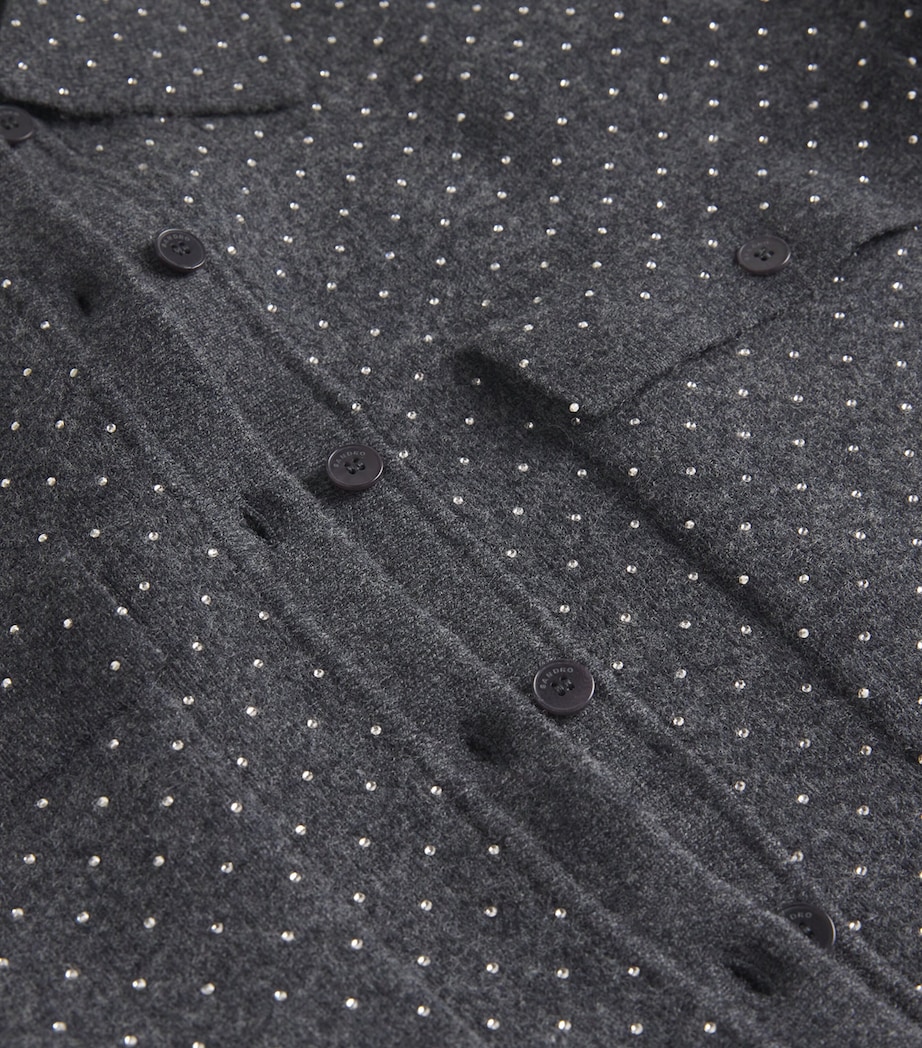 Crystal-Embellished Cardigan CHARCOAL GREY Image 5