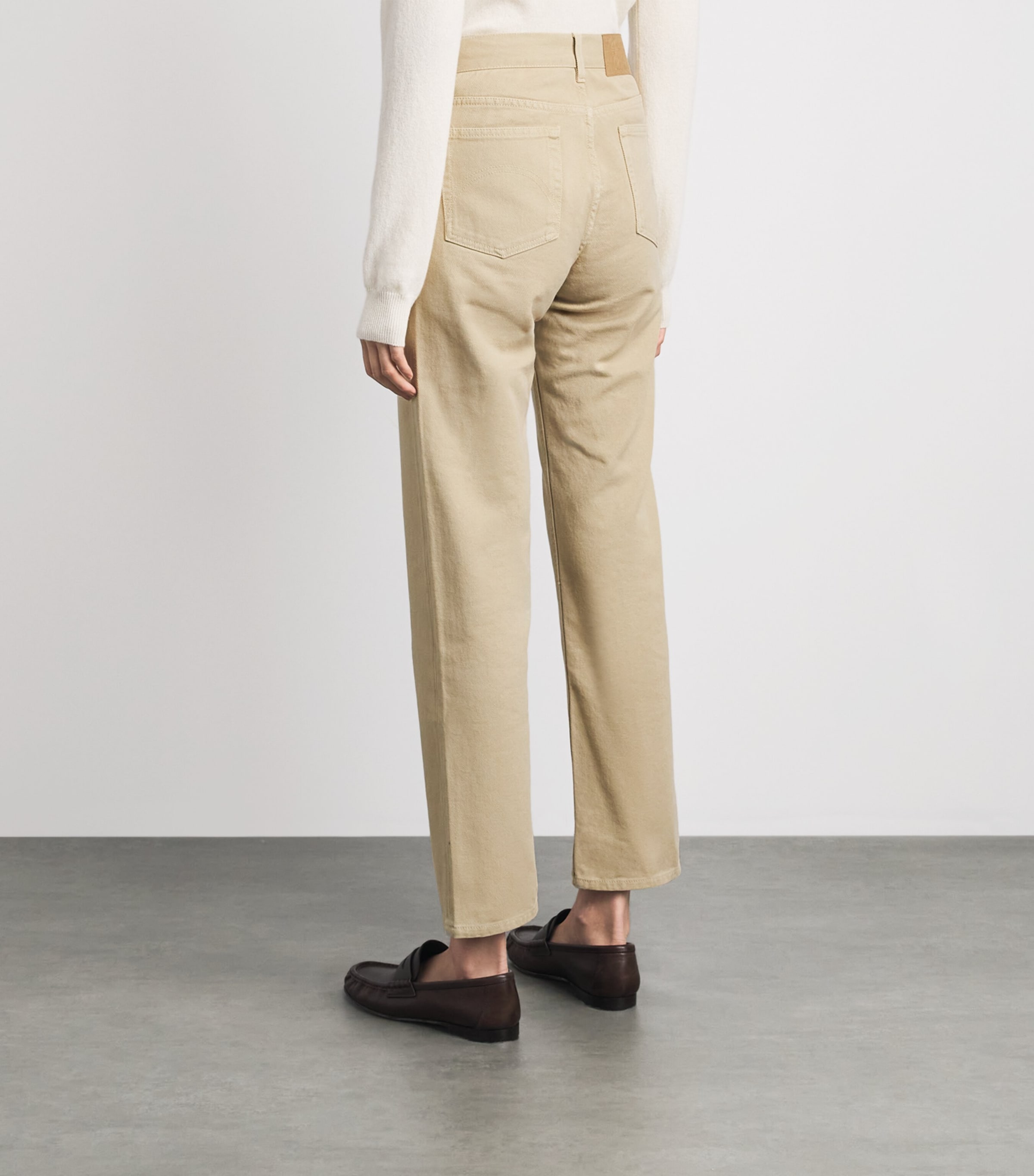 Blazé Milano Womens Nariida Java Straight Jeans Almond Image 5