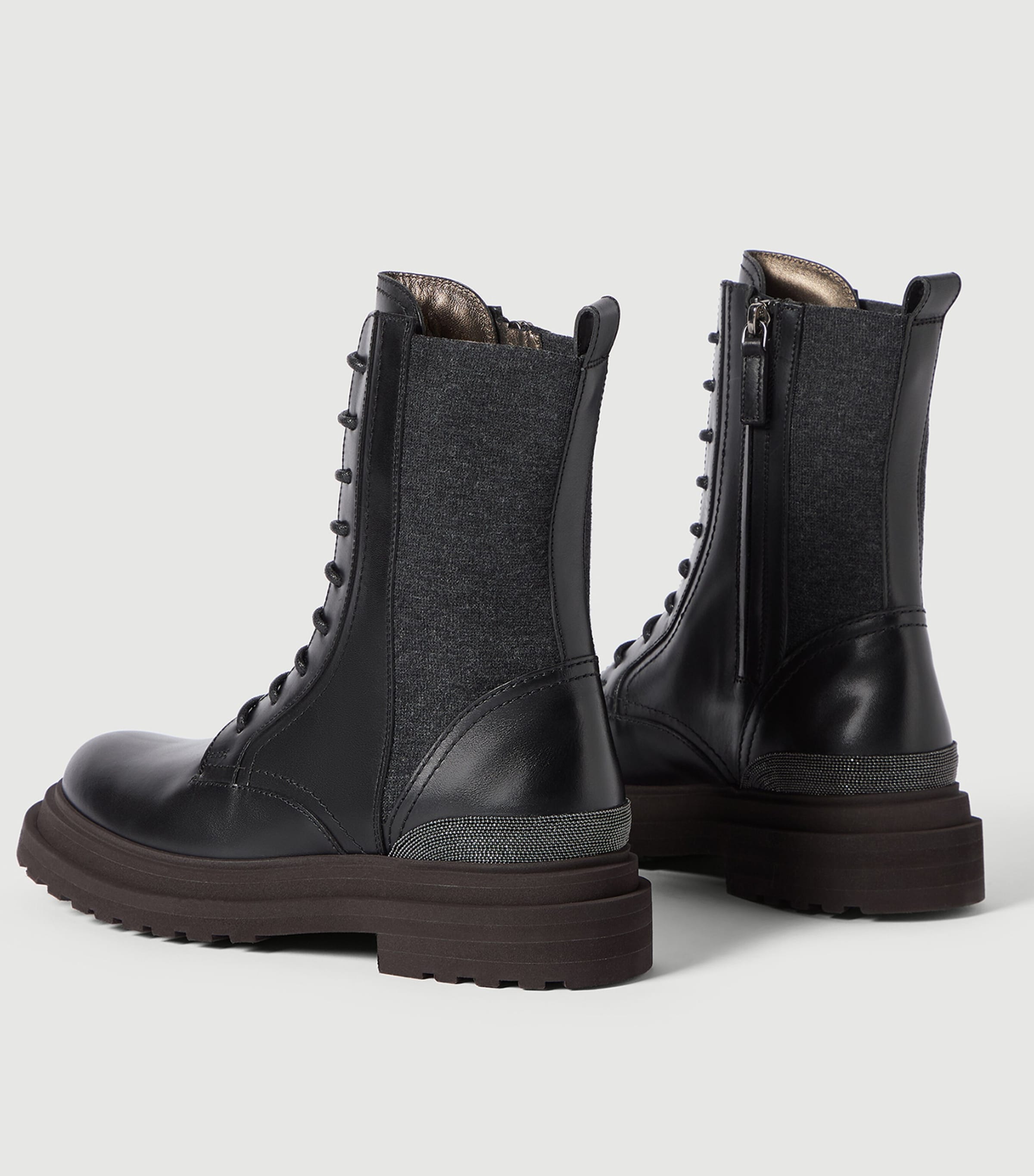 Brunello Cucinelli Leather Monili Ankle Boots Image 6